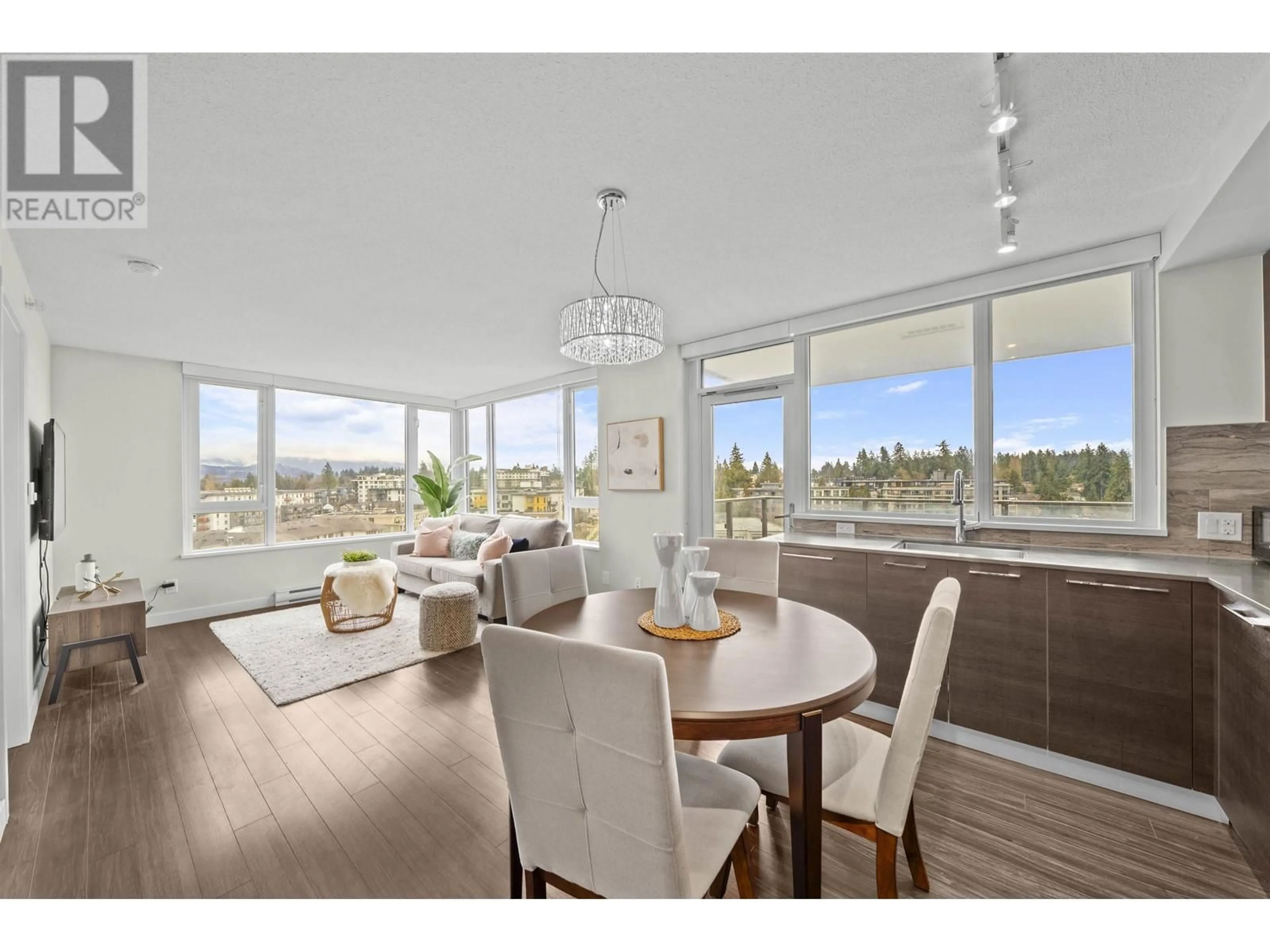 Dining room, wood/laminate floor for 1407 570 EMERSON STREET, Coquitlam British Columbia V3J0G3