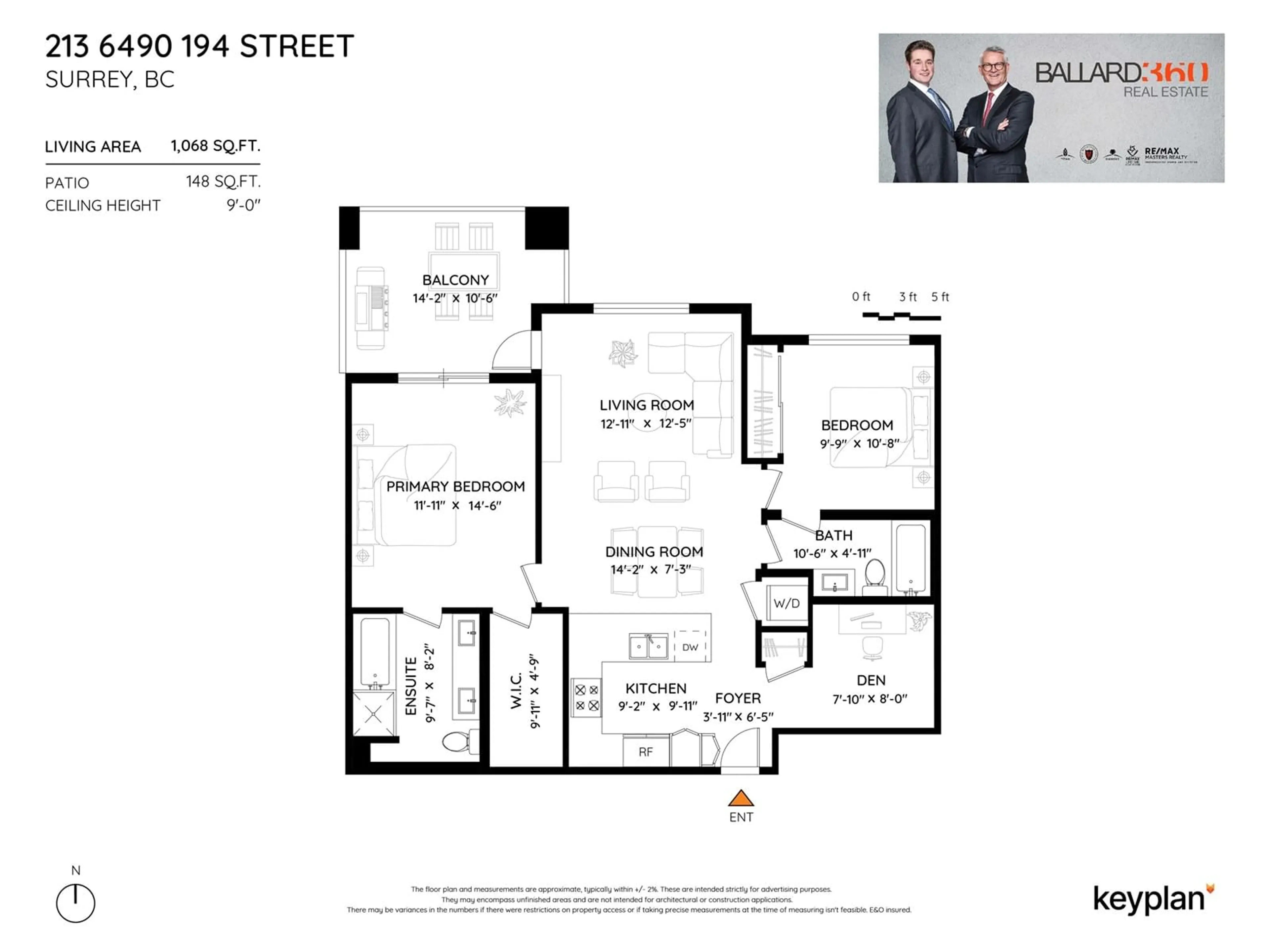 Floor plan for 213 6490 194 STREET, Surrey British Columbia V4N5W7