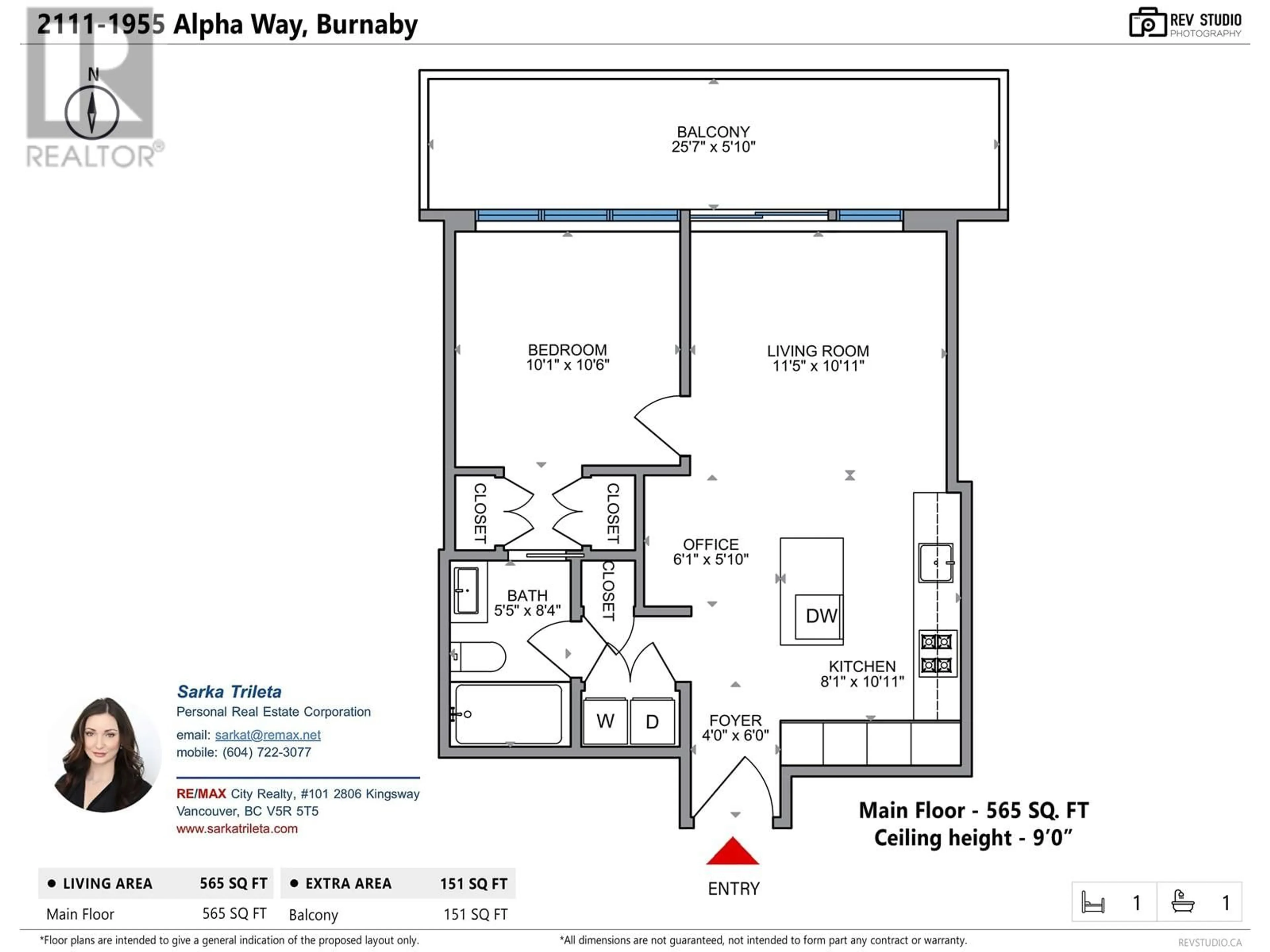 Floor plan for 2111 1955 ALPHA WAY, Burnaby British Columbia V5C0K6