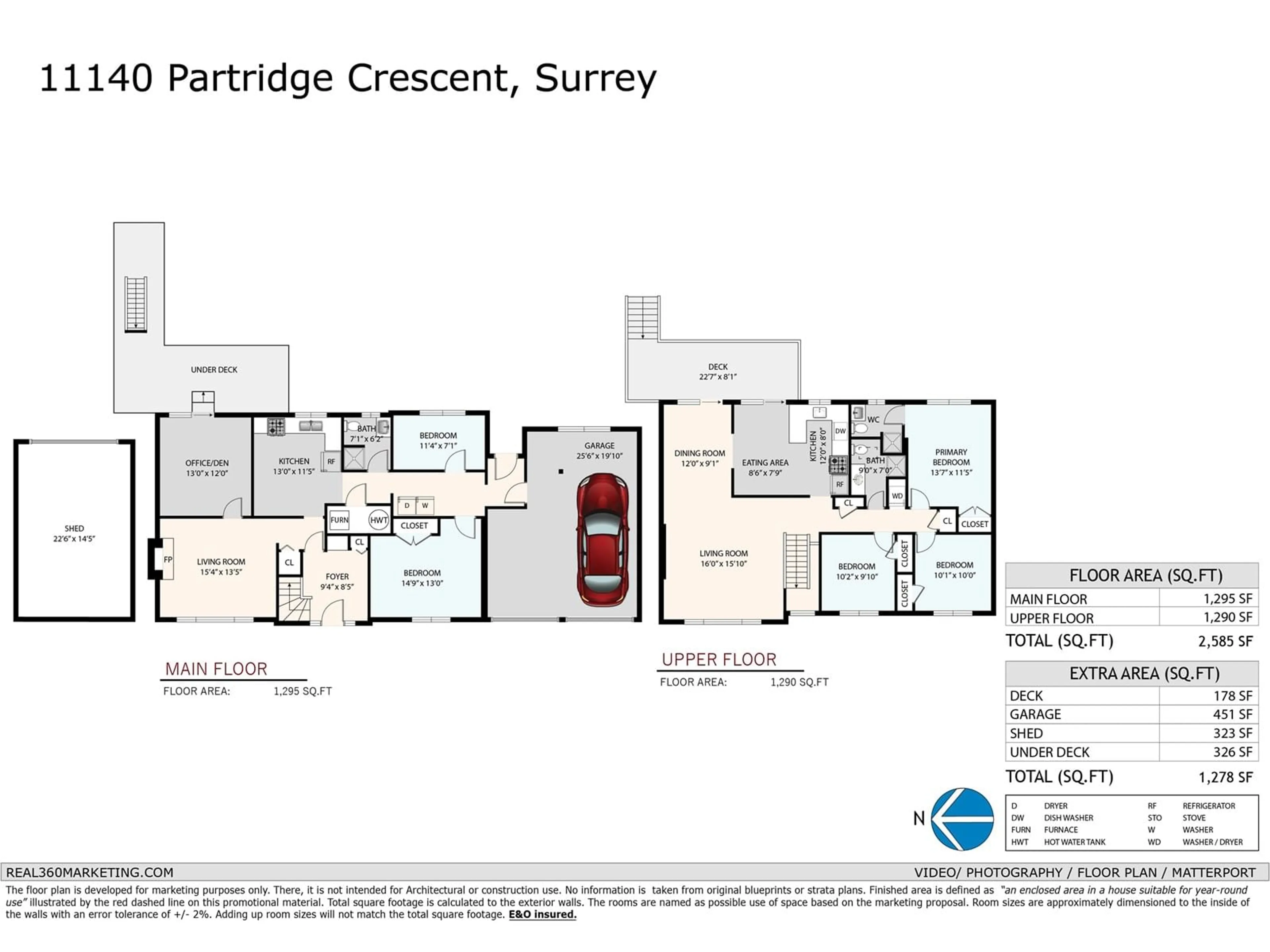 Floor plan for 11140 PARTRIDGE, Surrey British Columbia V3R5B2