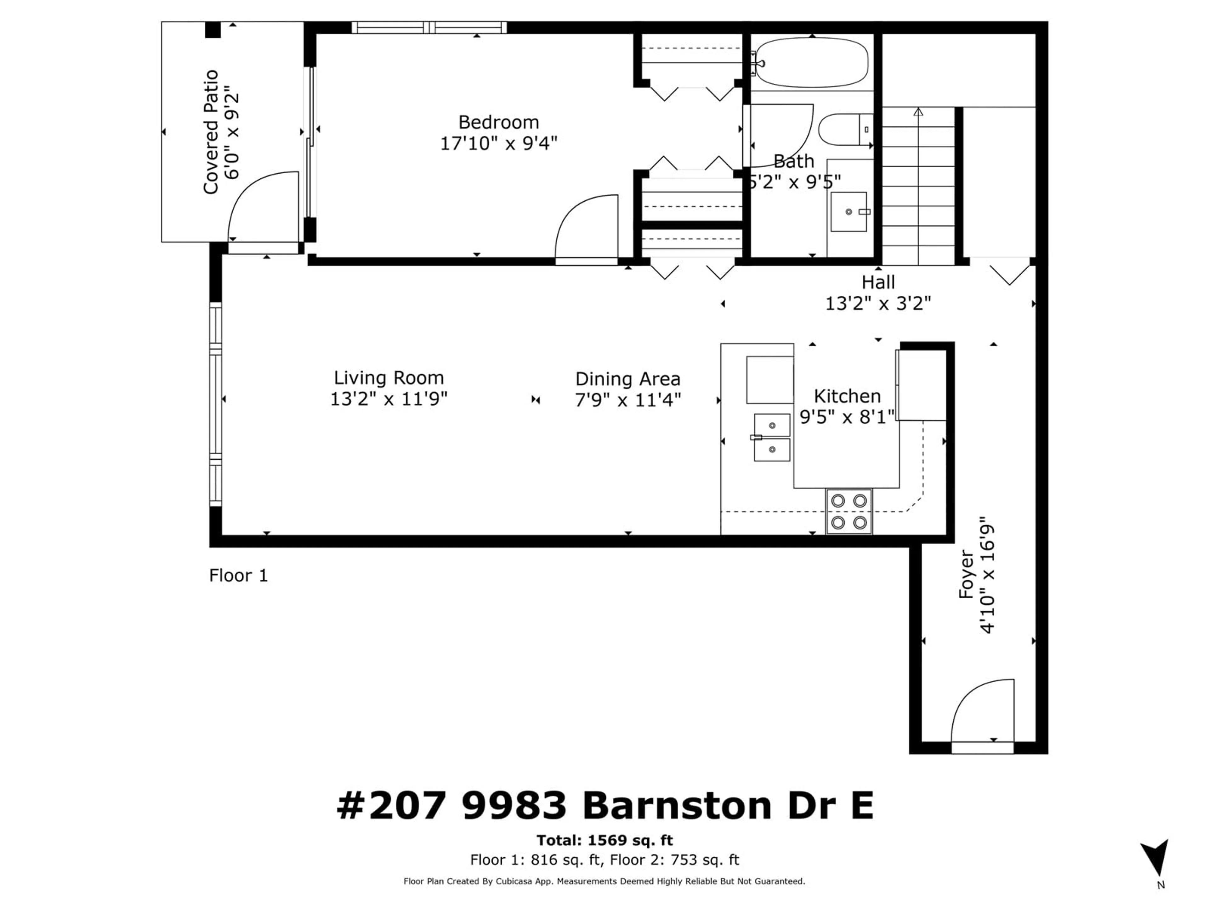 Floor plan for 207 - 9983 BARNSTON EAST, Surrey British Columbia V4N6T3
