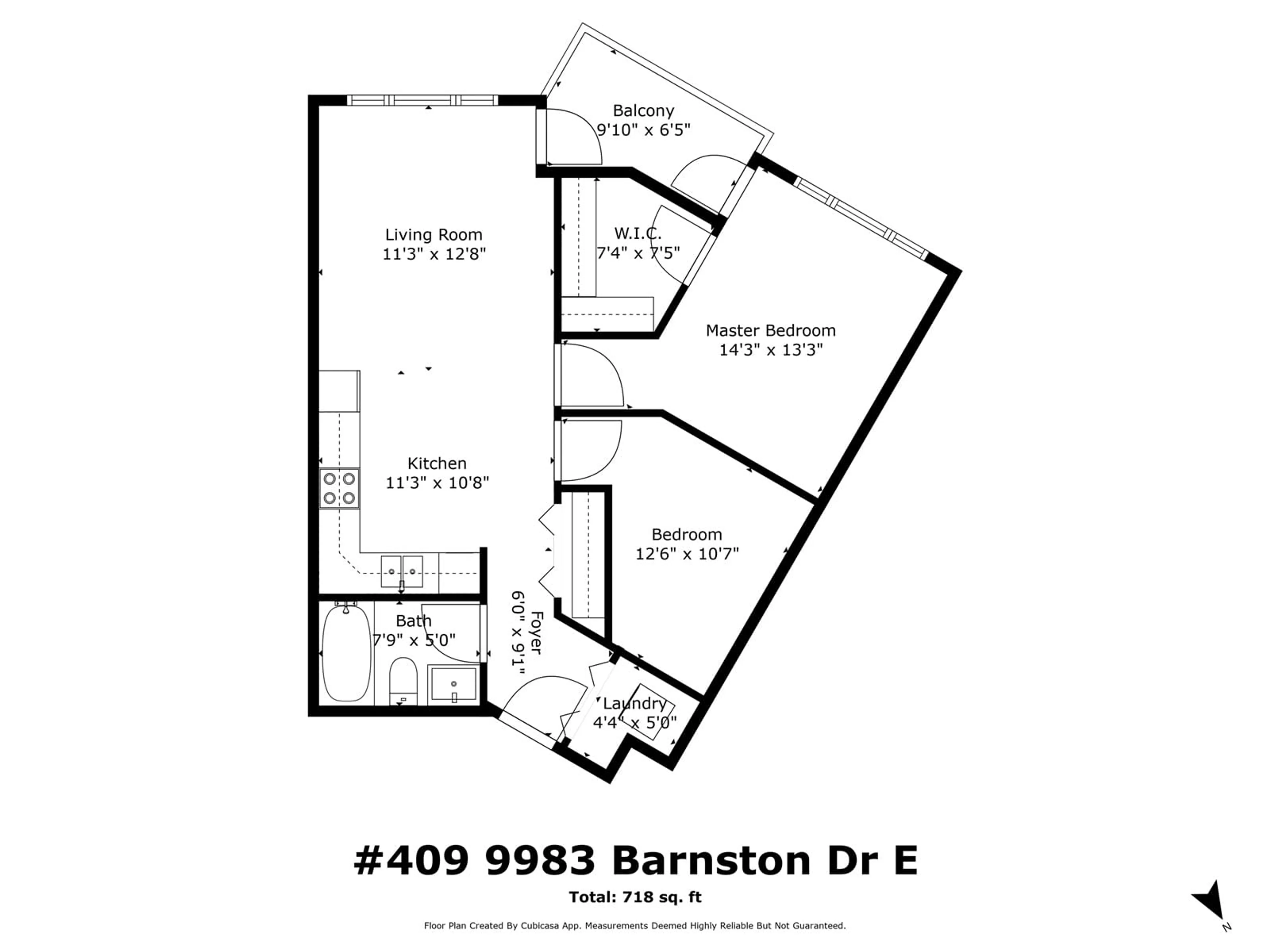 Floor plan for 409 - 9983 BARNSTON EAST, Surrey British Columbia V4N6T3