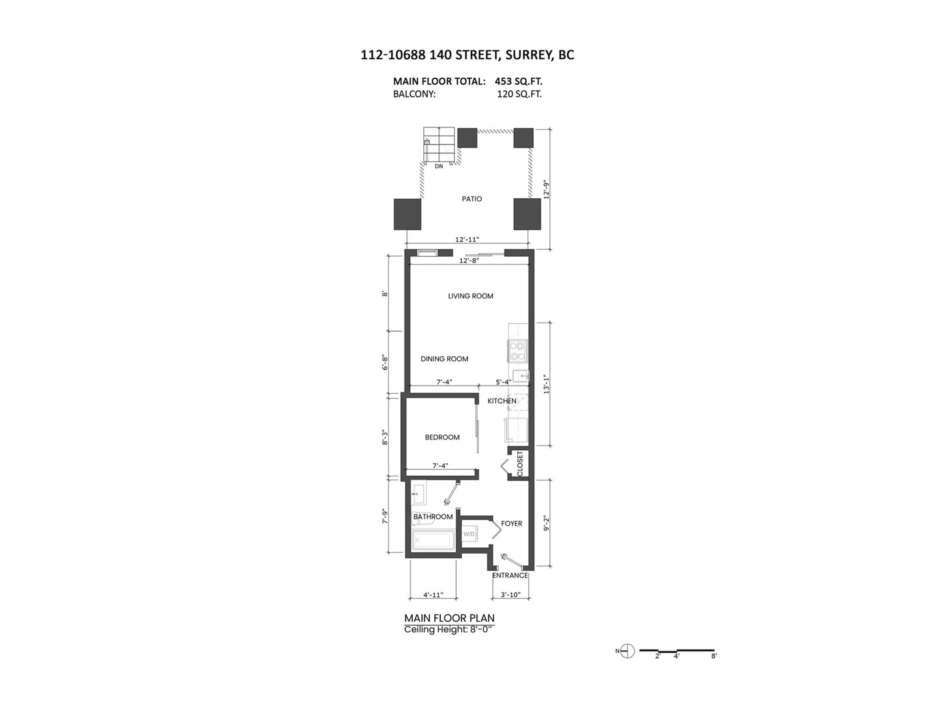 Floor plan for 112 10688 140 STREET, Surrey British Columbia V3T0M6