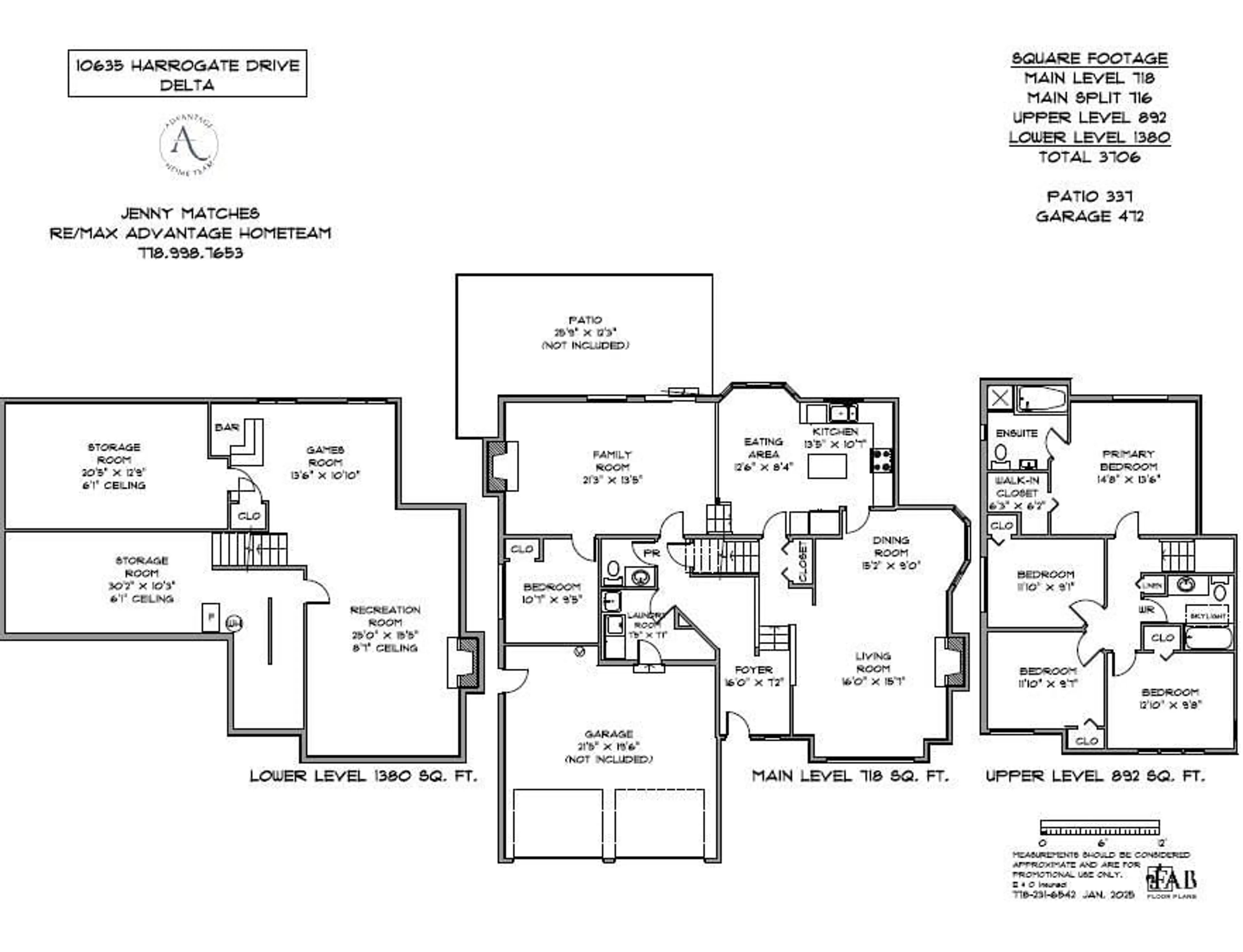 Floor plan for 10635 HARROGATE DRIVE, Delta British Columbia V4C8E2