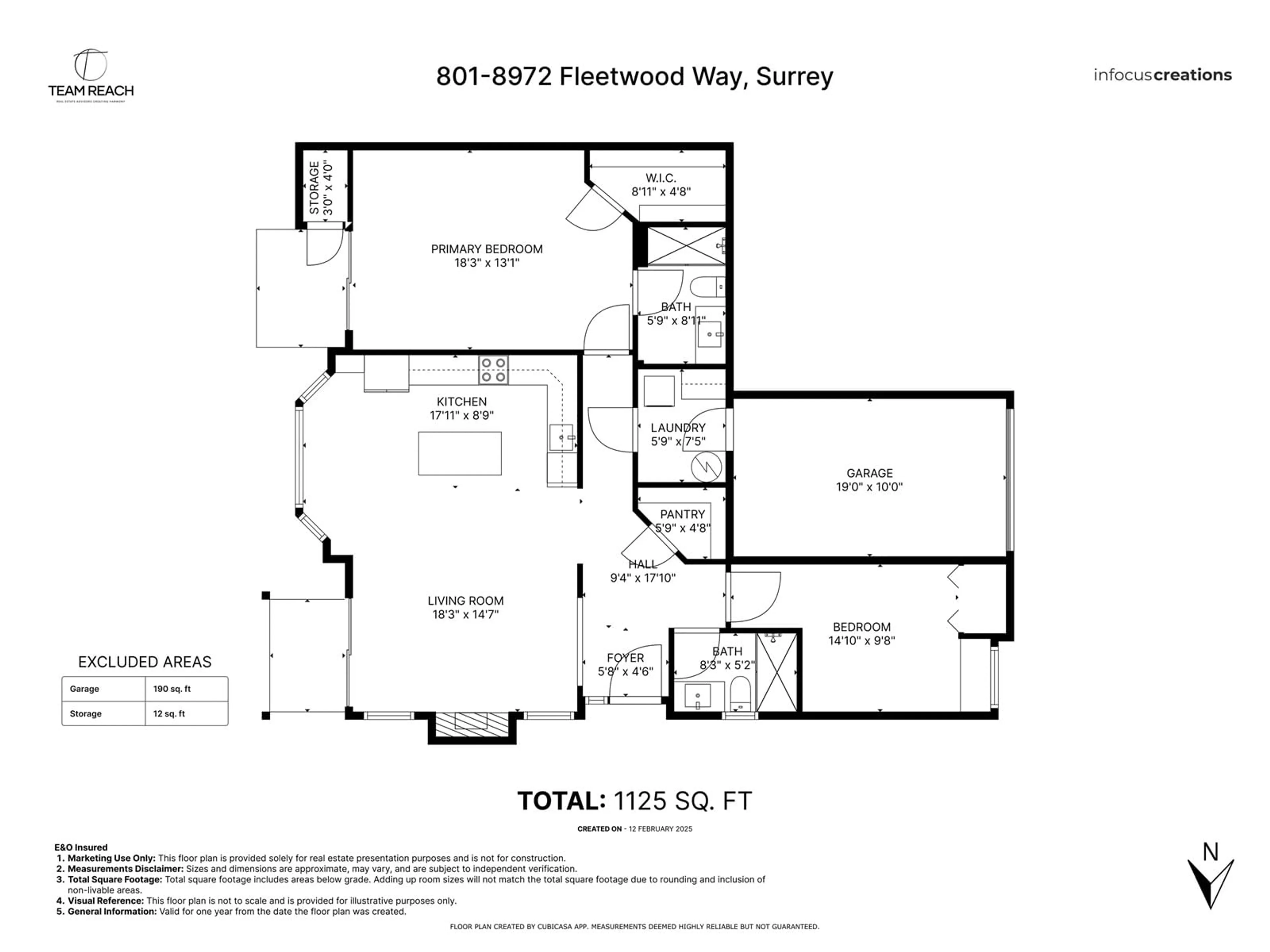 Floor plan for 801 8972 FLEETWOOD WAY, Surrey British Columbia V3R0T5