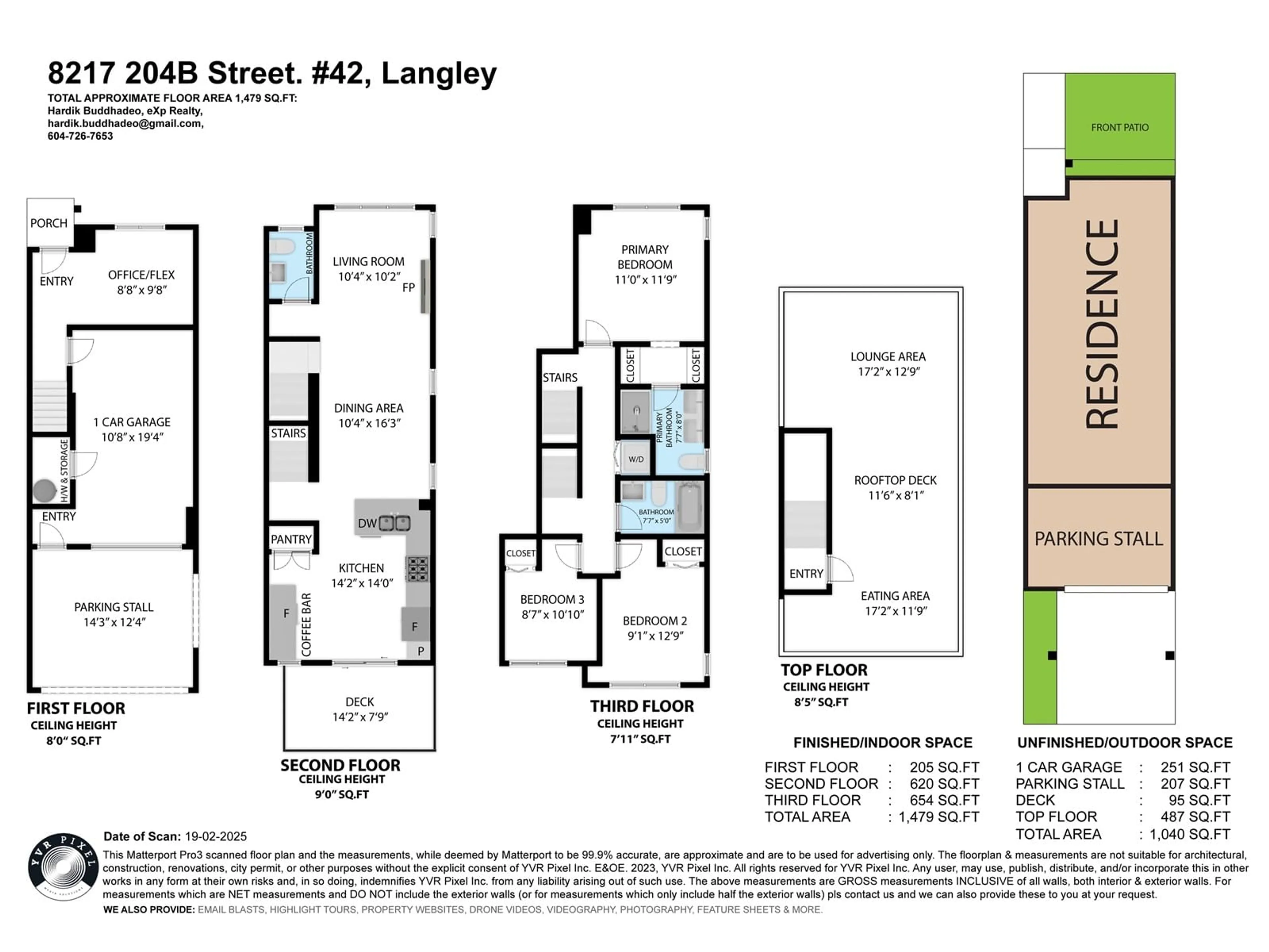 Floor plan for 42 - 8217 204B, Langley British Columbia V2Y0V6