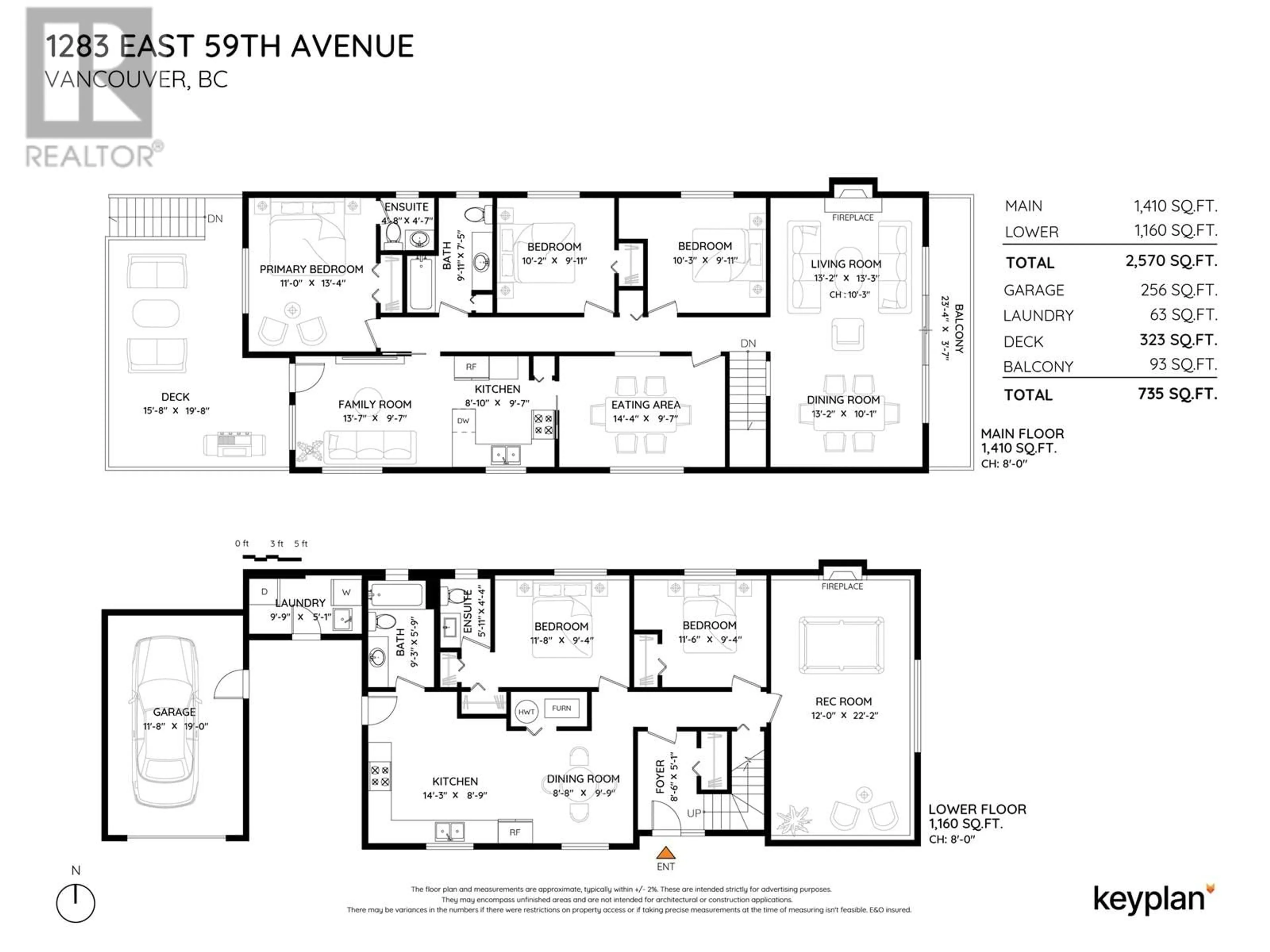 Floor plan for 1283 E 59TH AVENUE, Vancouver British Columbia V5X4M5