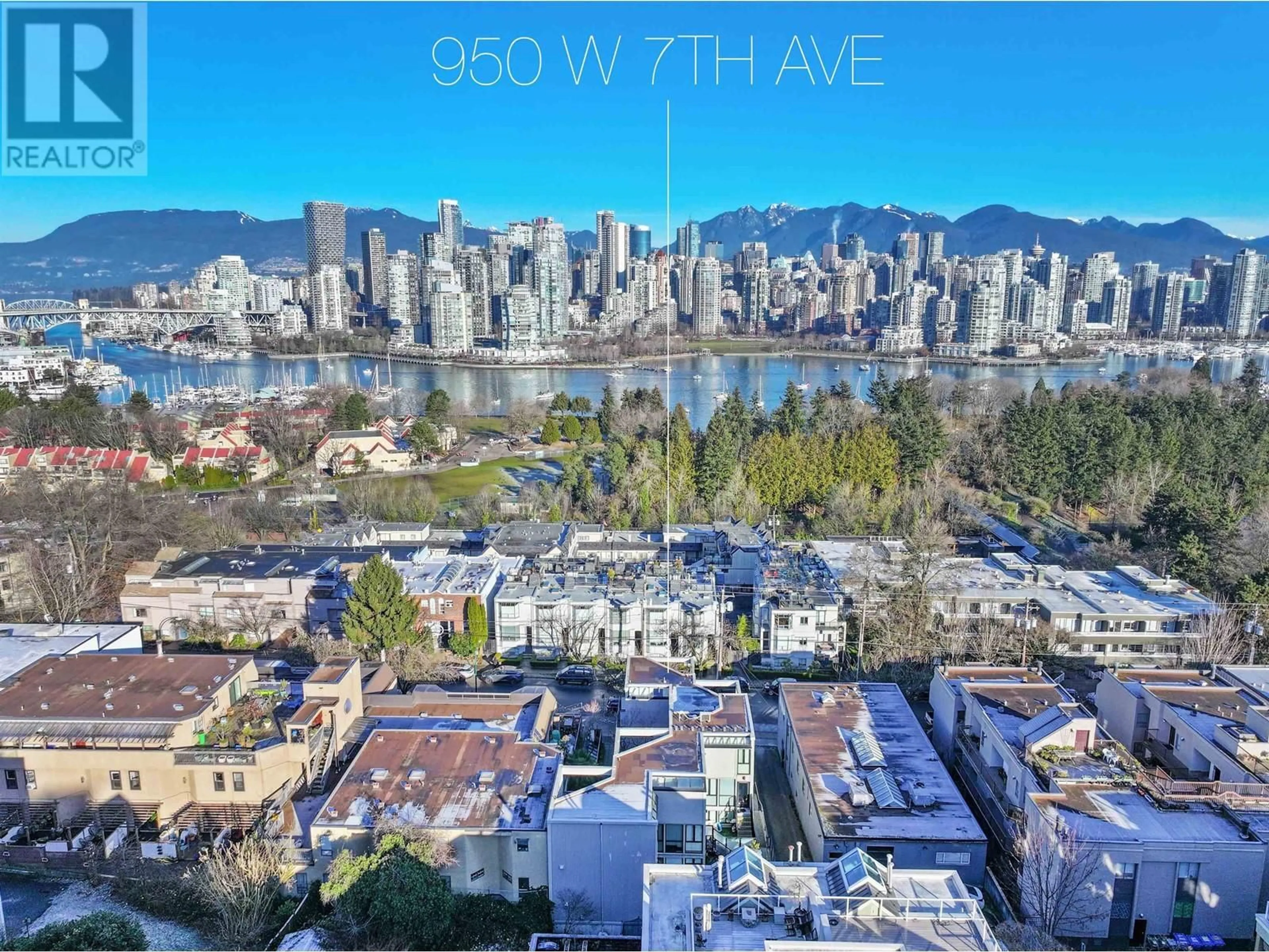 A pic from outside/outdoor area/front of a property/back of a property/a pic from drone, water/lake/river/ocean view for 950 W 7TH AVENUE, Vancouver British Columbia V5Z1C3