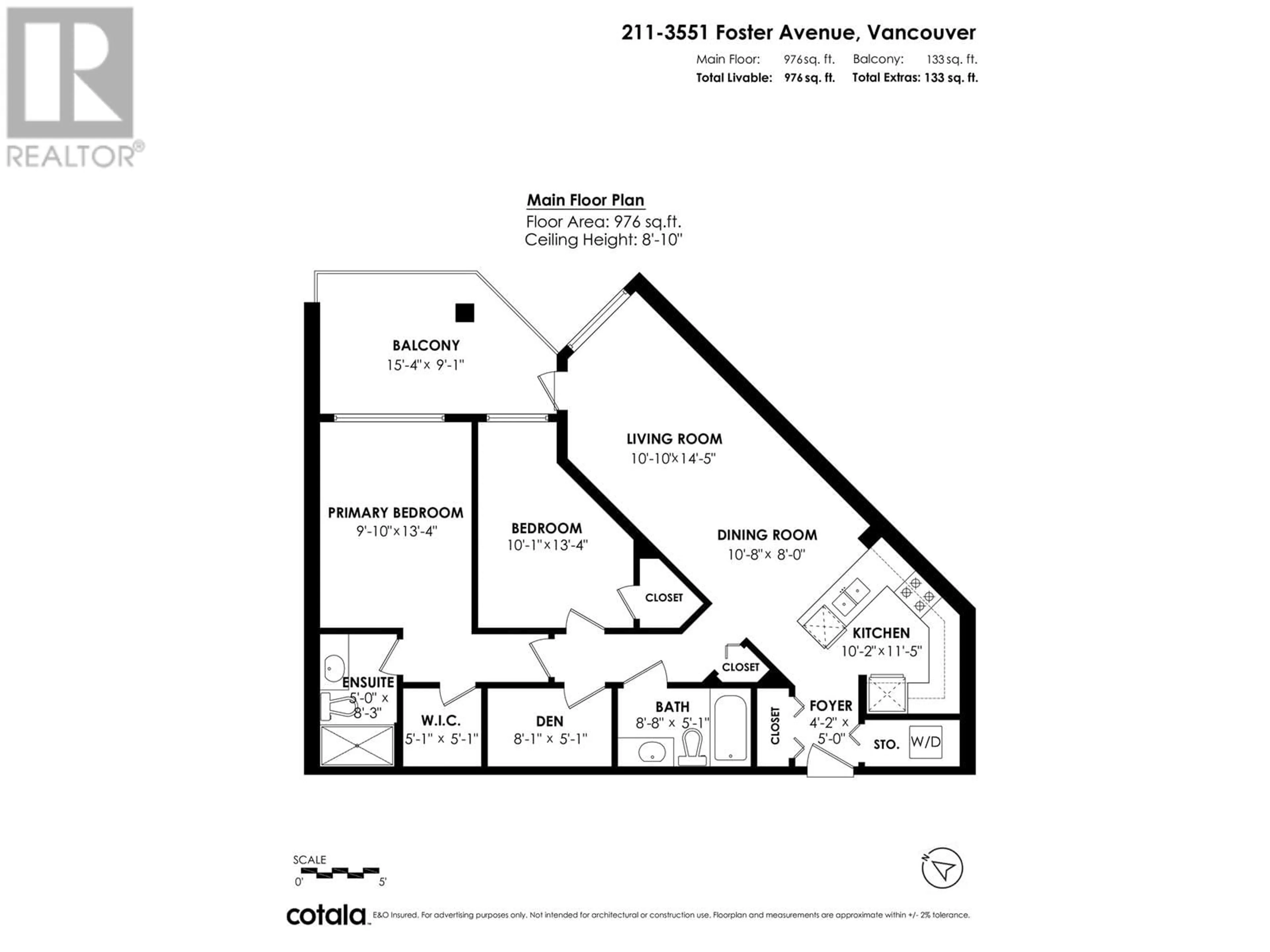 Floor plan for 211 3551 FOSTER AVENUE, Vancouver British Columbia V5R0A1