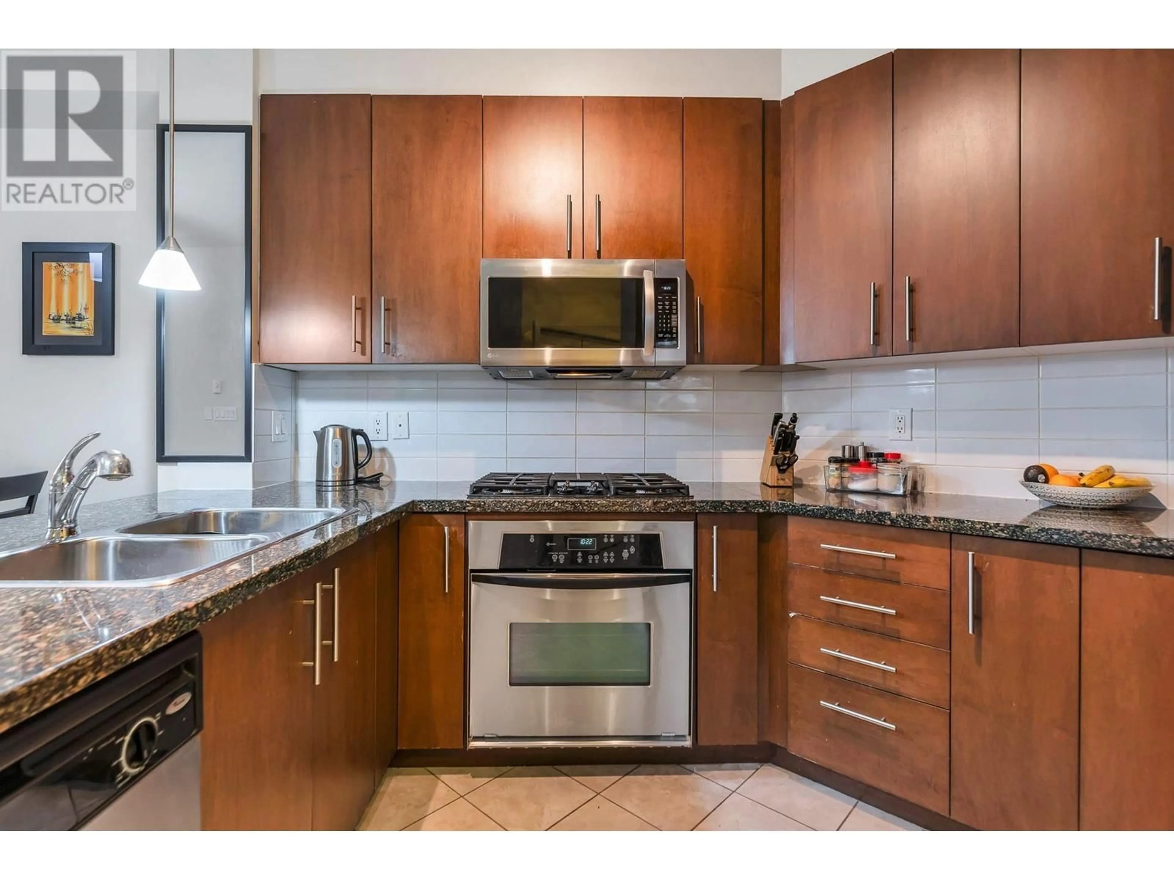 Standard kitchen, ceramic/tile floor for 211 3551 FOSTER AVENUE, Vancouver British Columbia V5R0A1