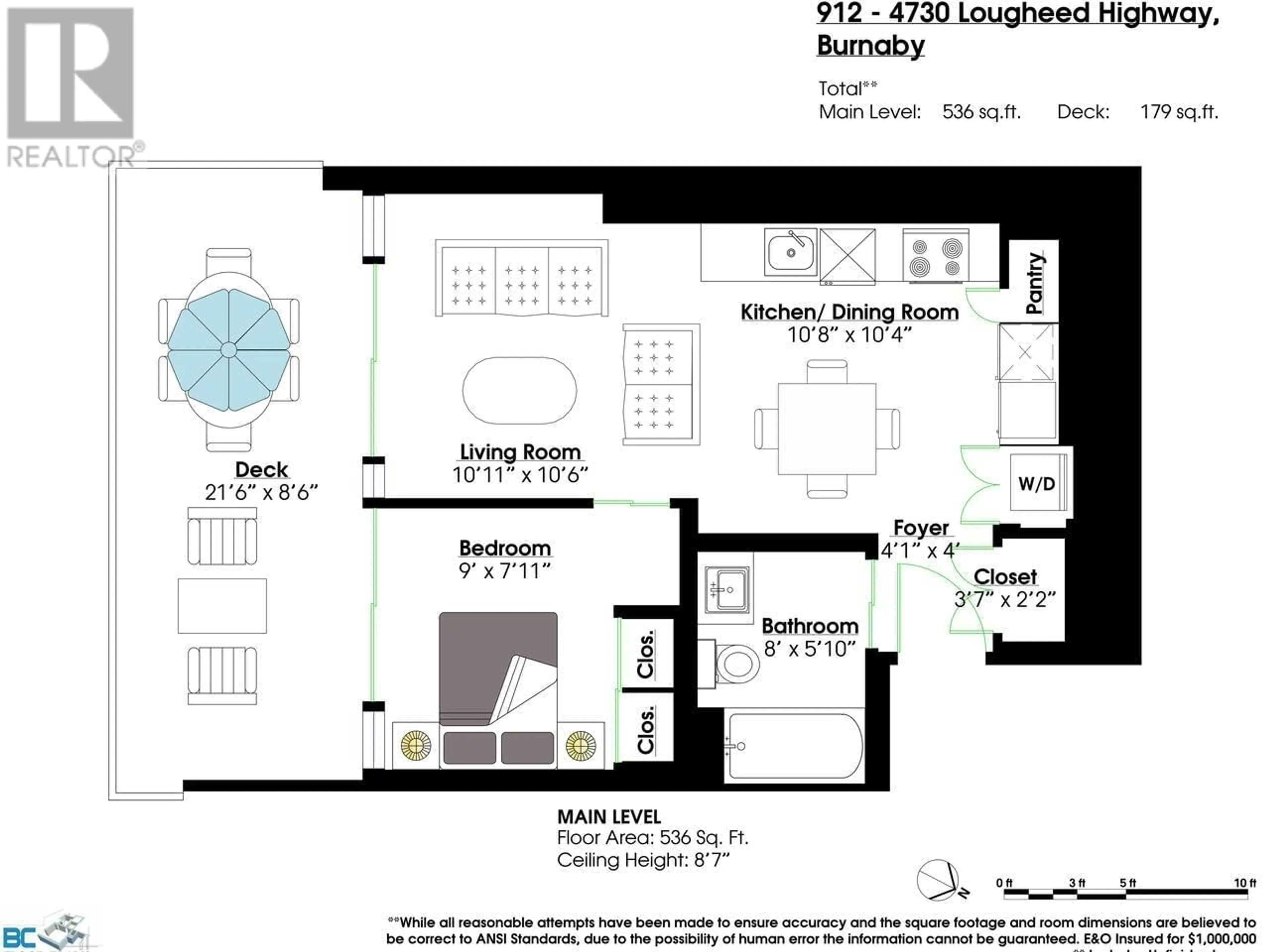 Floor plan for 912 4730 LOUGHEED HIGHWAY, Burnaby British Columbia V5C0M9