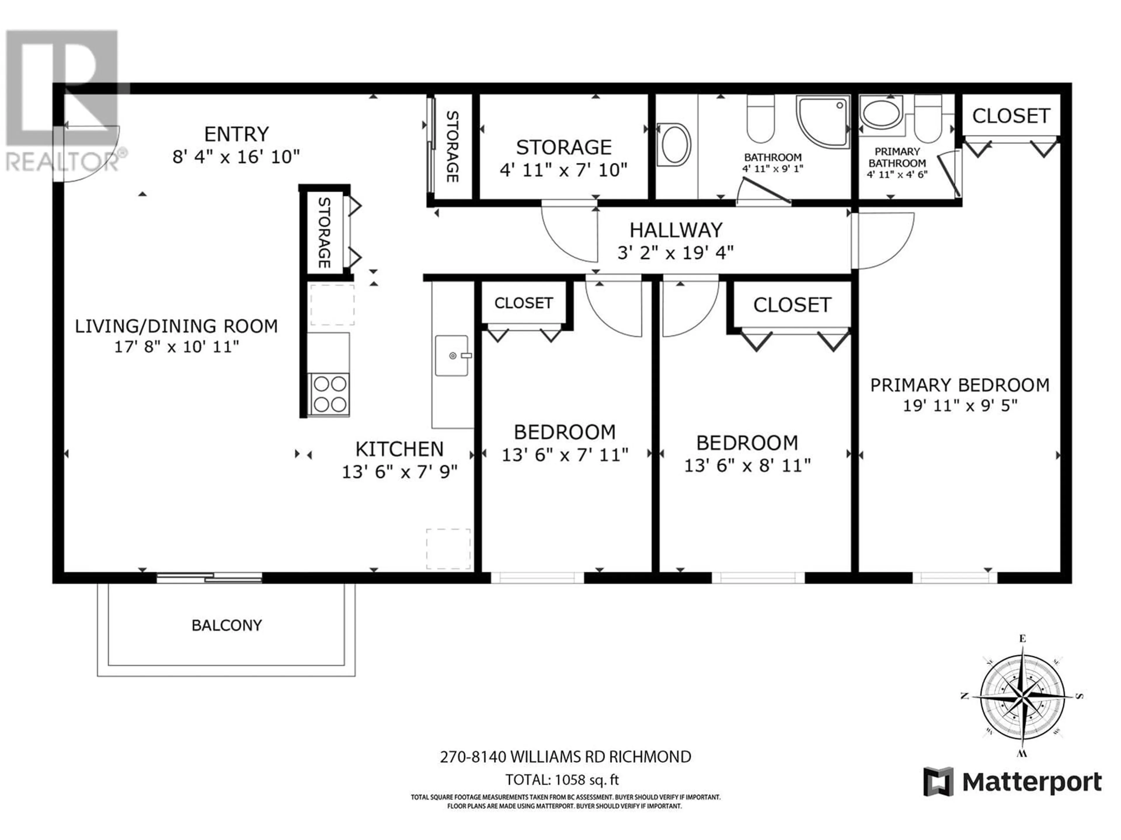 Floor plan for 270 - 8140 B WILLIAMS ROAD, Richmond British Columbia V7A1G5
