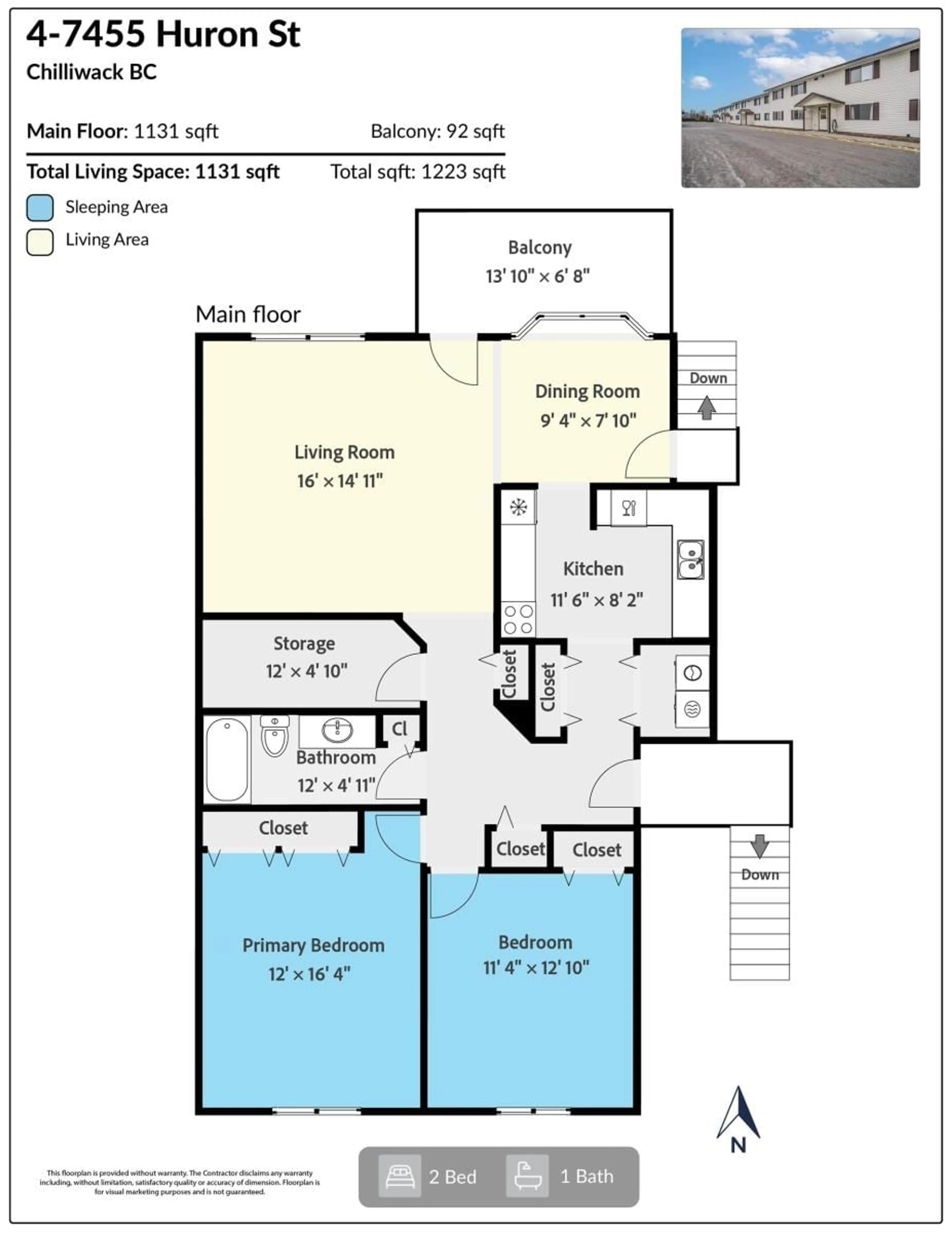 Floor plan for 4 7455 HURON STREET|Sardis West Vedder, Sardis British Columbia V2R2R9