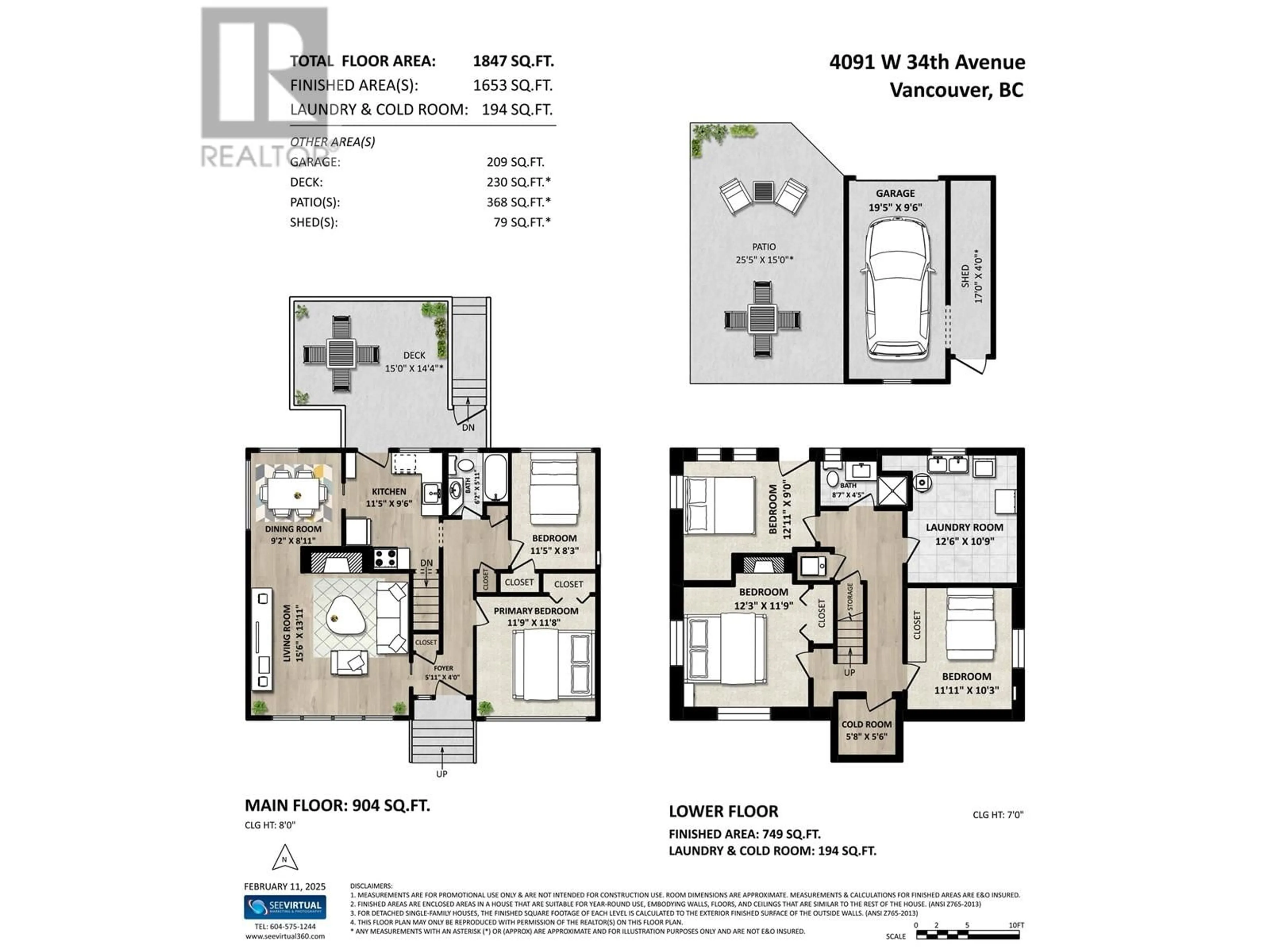 Floor plan for 4091 W 34TH AVENUE, Vancouver British Columbia V6N2L6