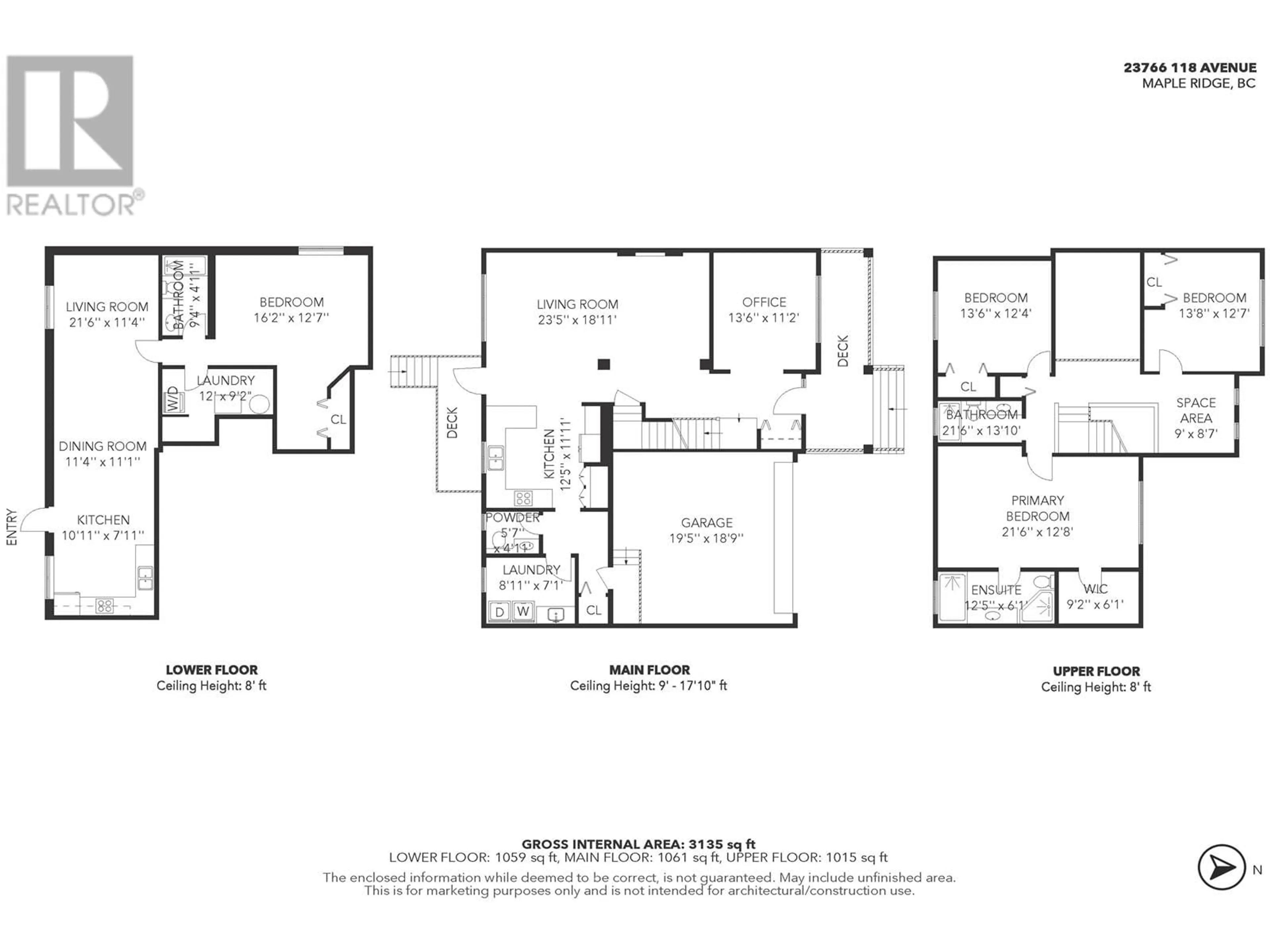 Floor plan for 23766 118 AVENUE, Maple Ridge British Columbia V4R2X1