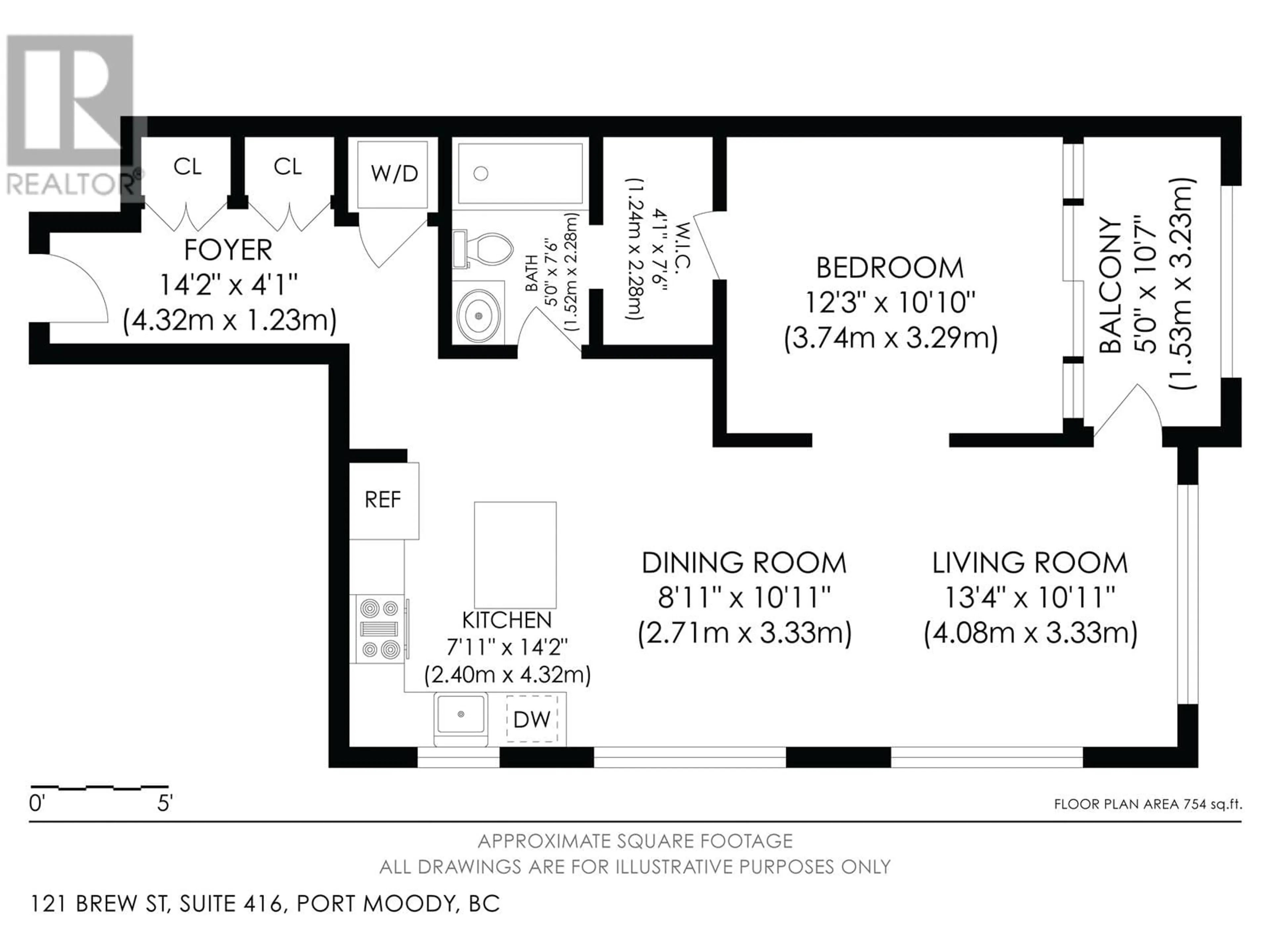 Floor plan for 416 121 BREW STREET, Port Moody British Columbia V3H0E2