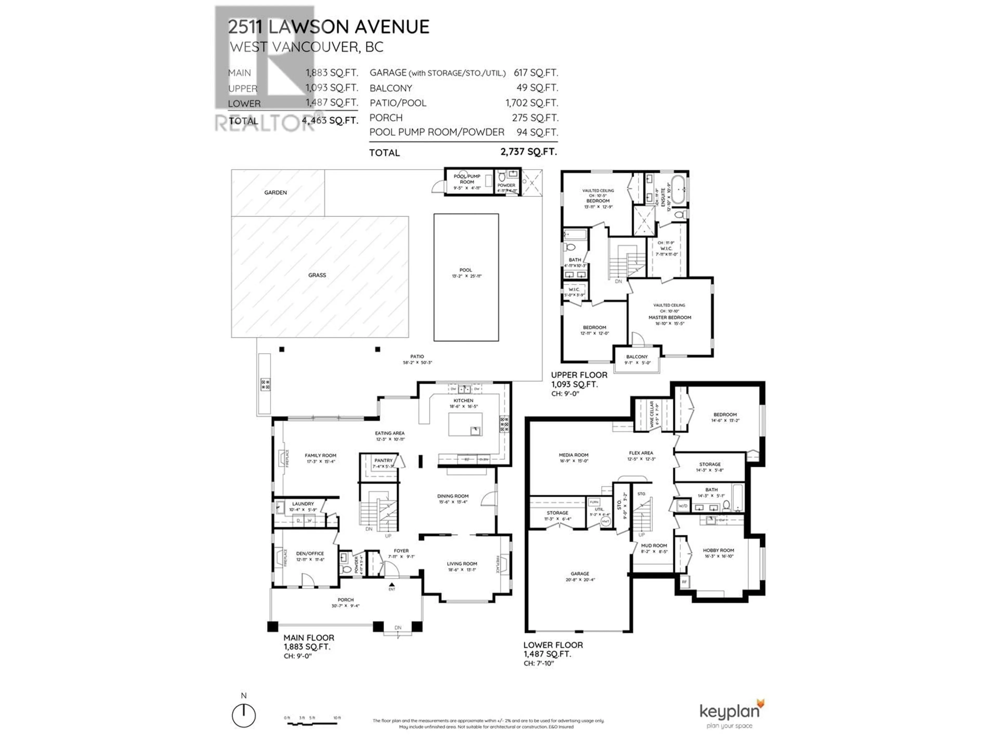 Floor plan for 2511 LAWSON AVENUE, West Vancouver British Columbia V7V2G1