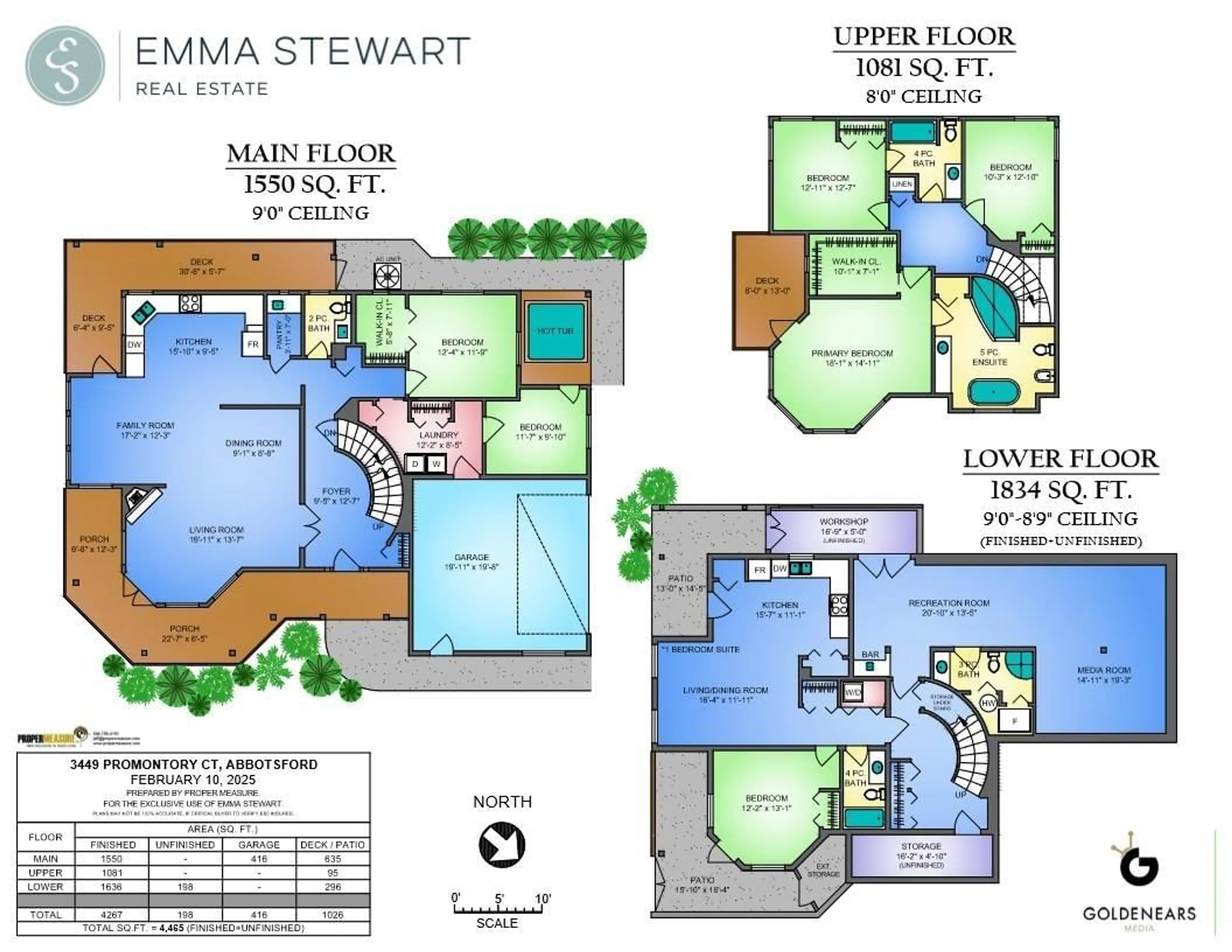 Floor plan for 3449 PROMONTORY COURT, Abbotsford British Columbia V2T6S8