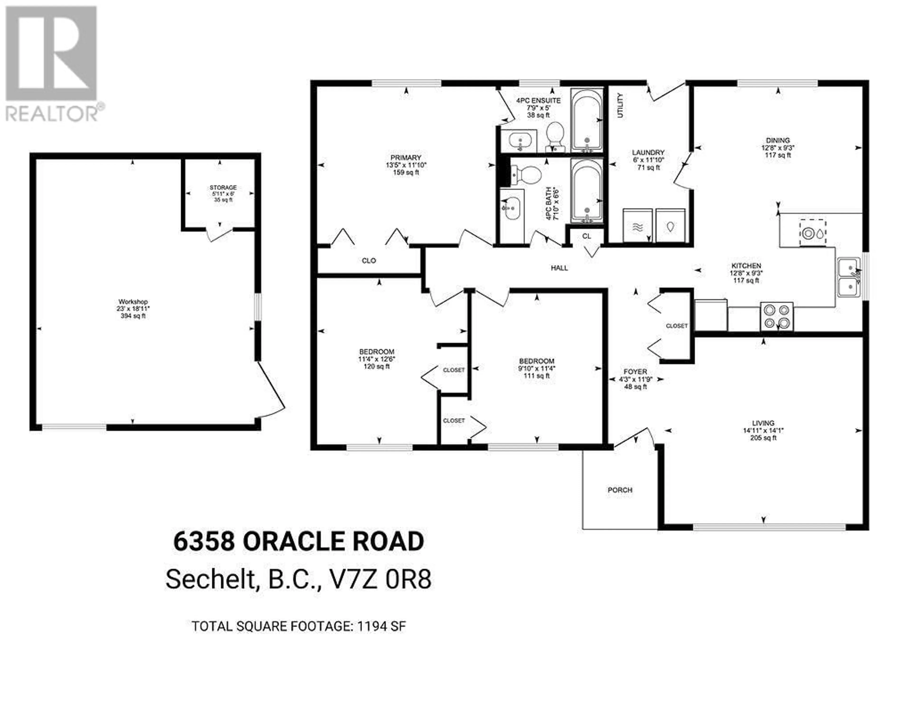 Floor plan for 6358 ORACLE ROAD, Sechelt British Columbia V7Z0R8