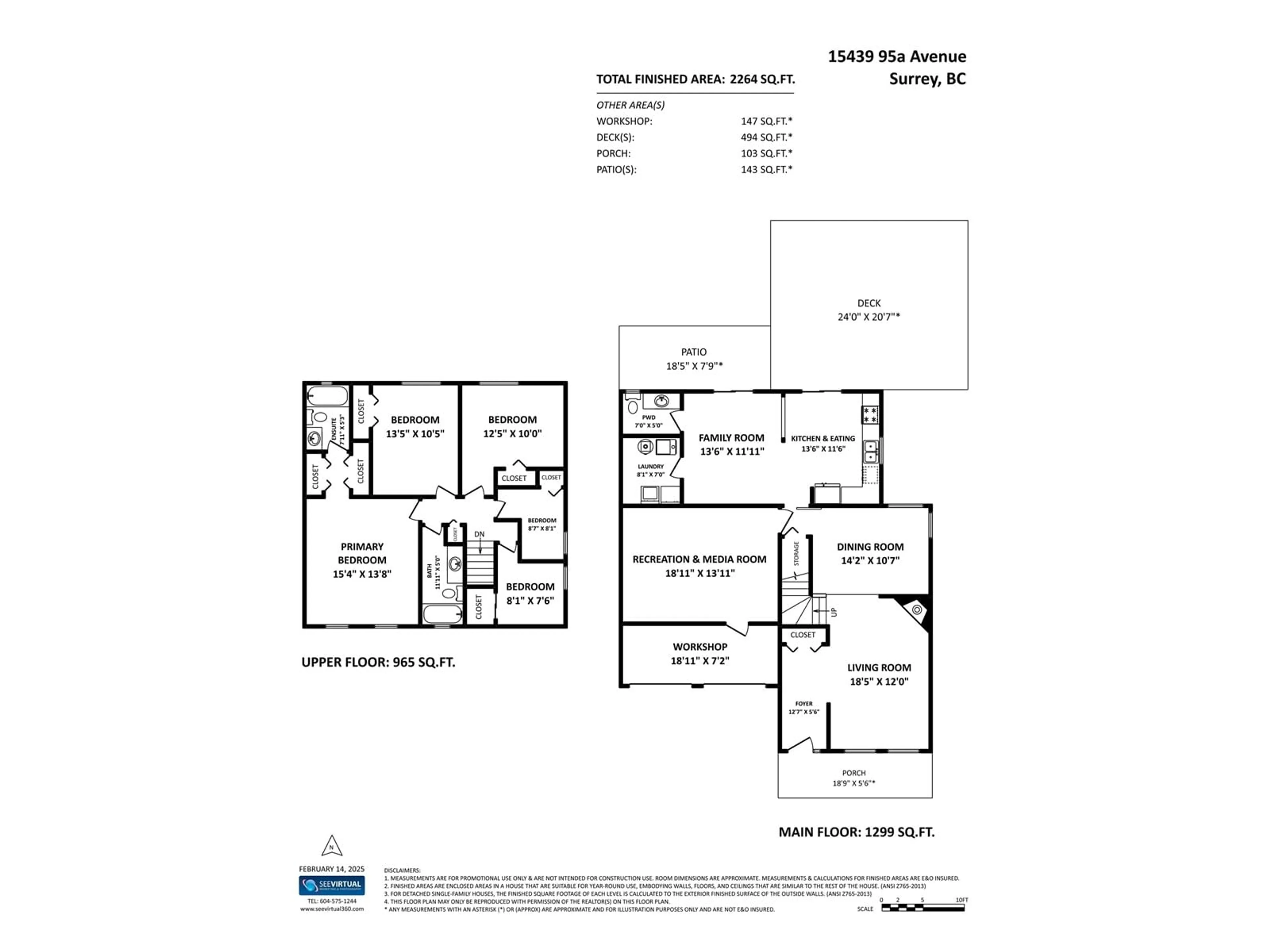 Floor plan for 15439 95A AVENUE, Surrey British Columbia V3R7T1