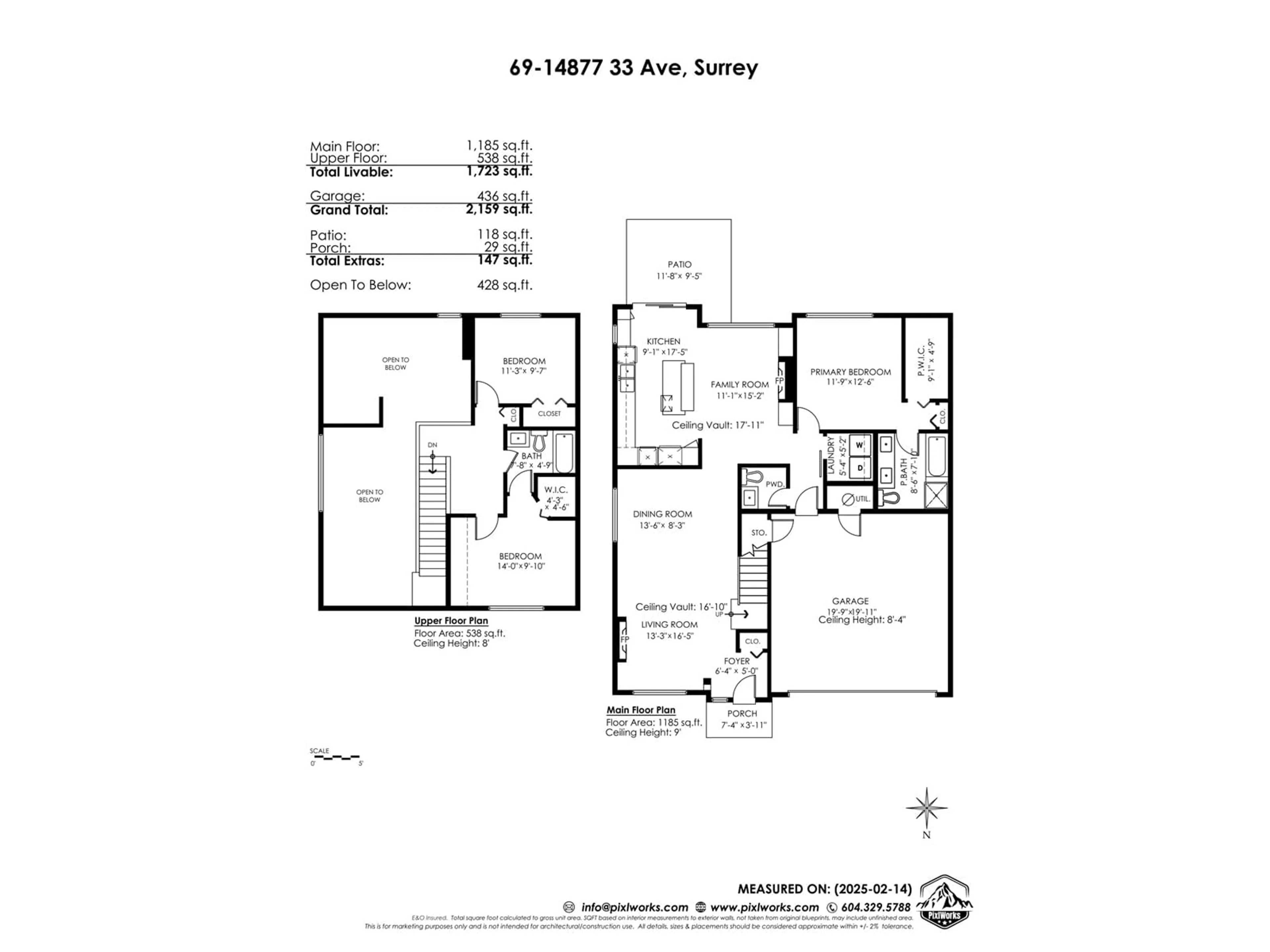 Floor plan for 69 14877 33 AVENUE, Surrey British Columbia V4P3A3