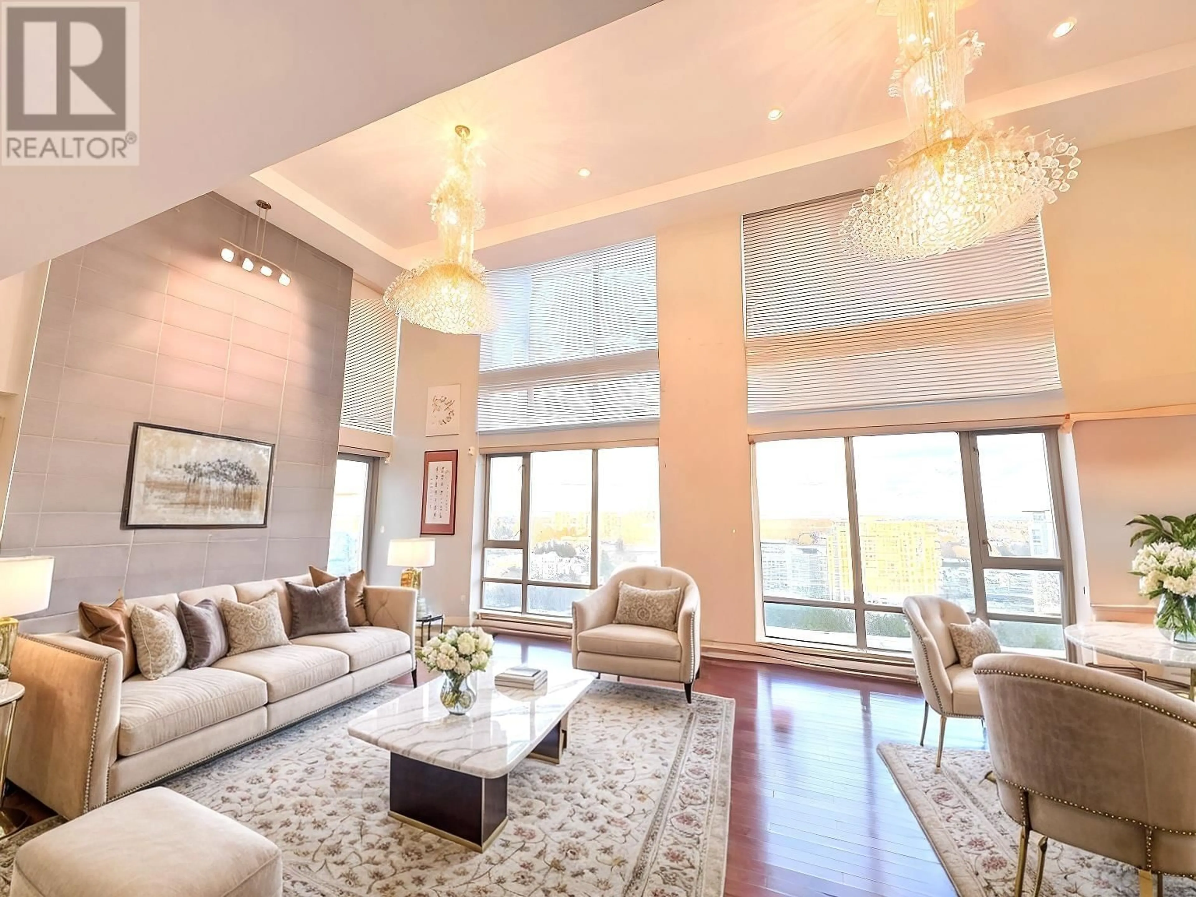 Living room with furniture, unknown for 1703/05 - 6733 BUSWELL STREET, Richmond British Columbia V6Y0E3