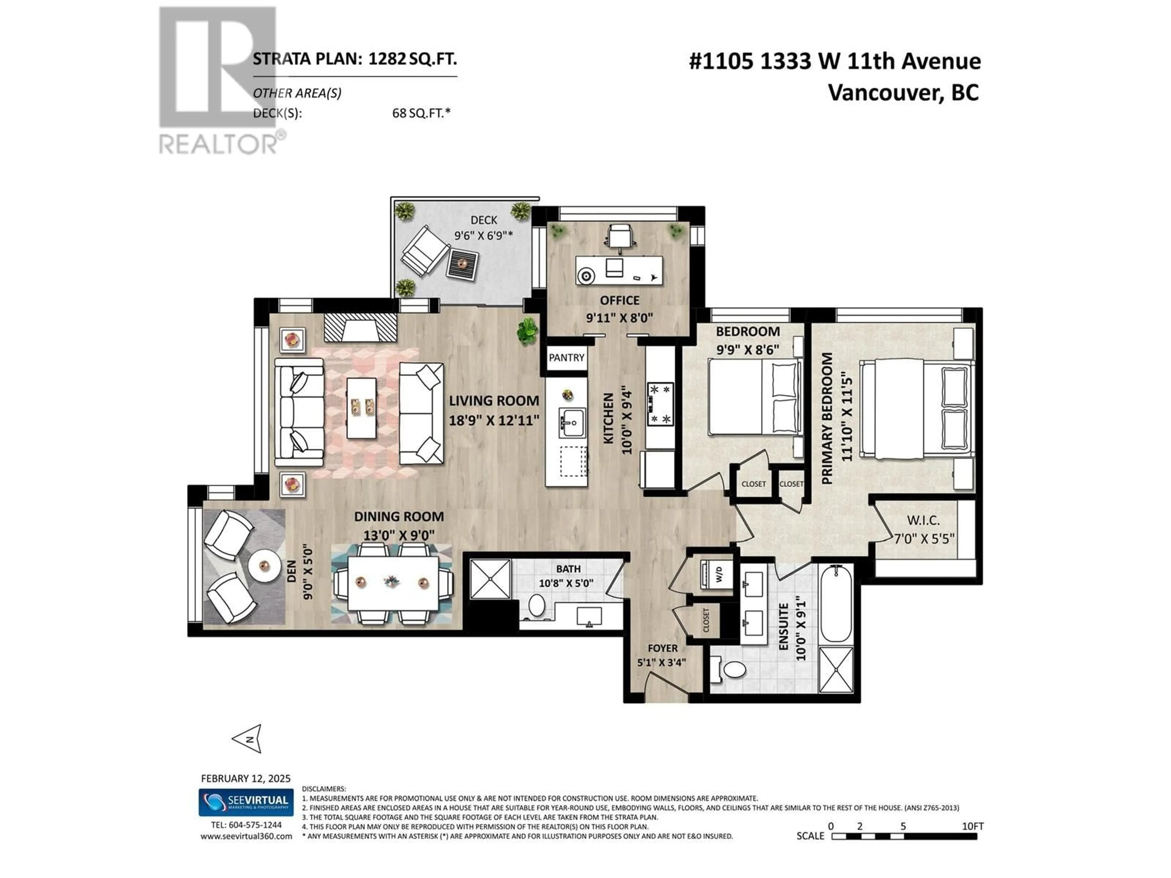 Floor plan for 1105 1333 W 11TH AVENUE, Vancouver British Columbia V6H0A4