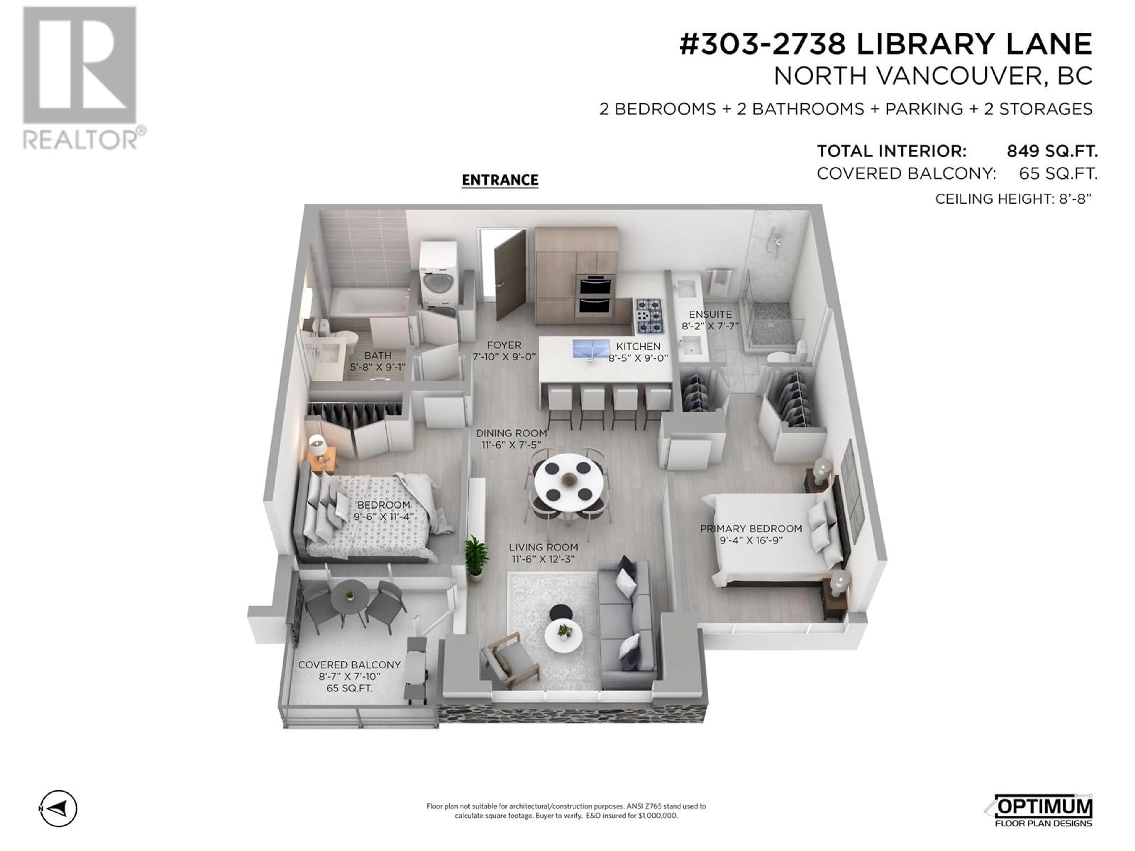 Floor plan for 303 2738 LIBRARY LANE, North Vancouver British Columbia V7J0B3