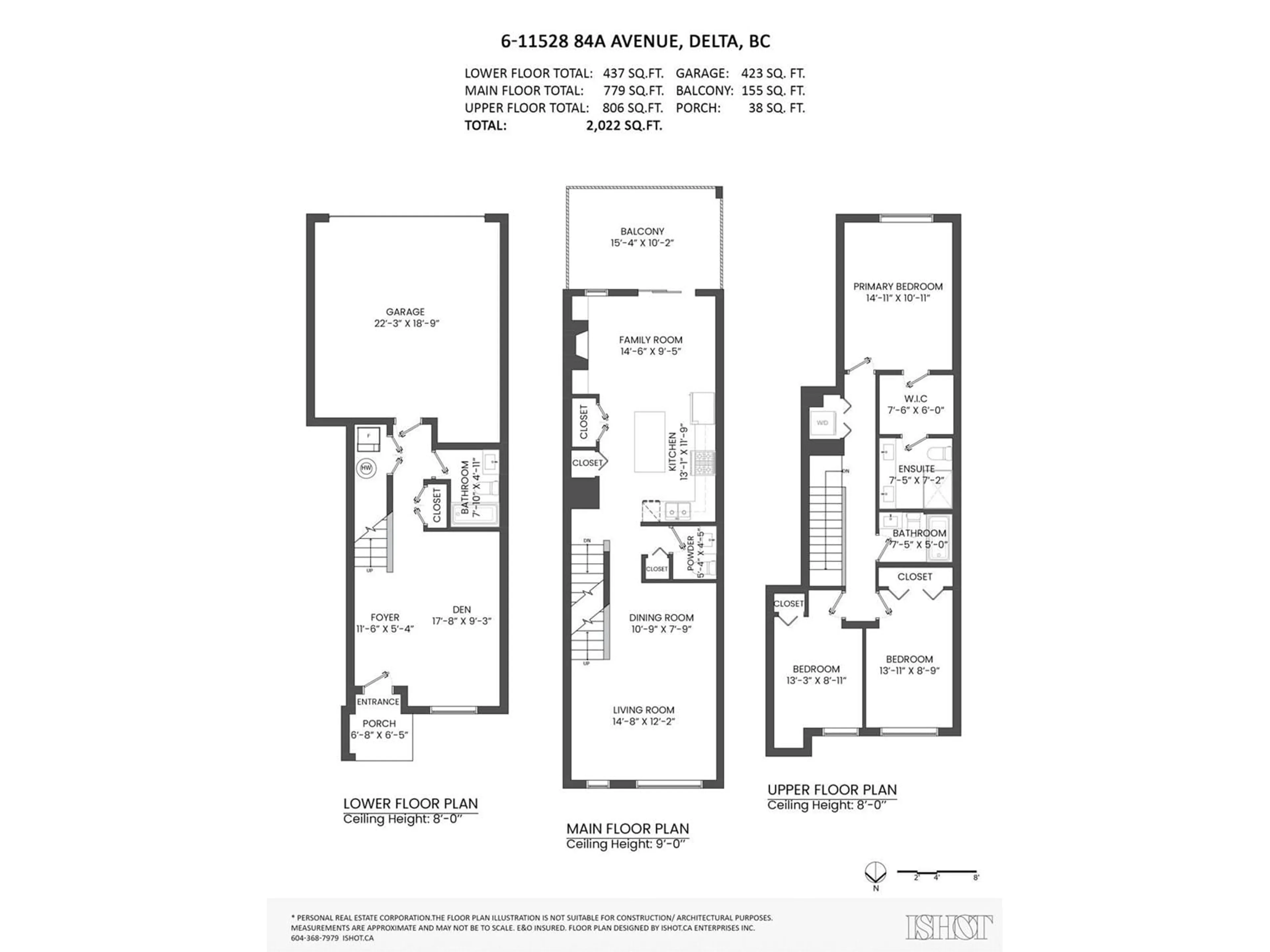 Floor plan for 6 11528 84A AVENUE, Delta British Columbia V4C2S6