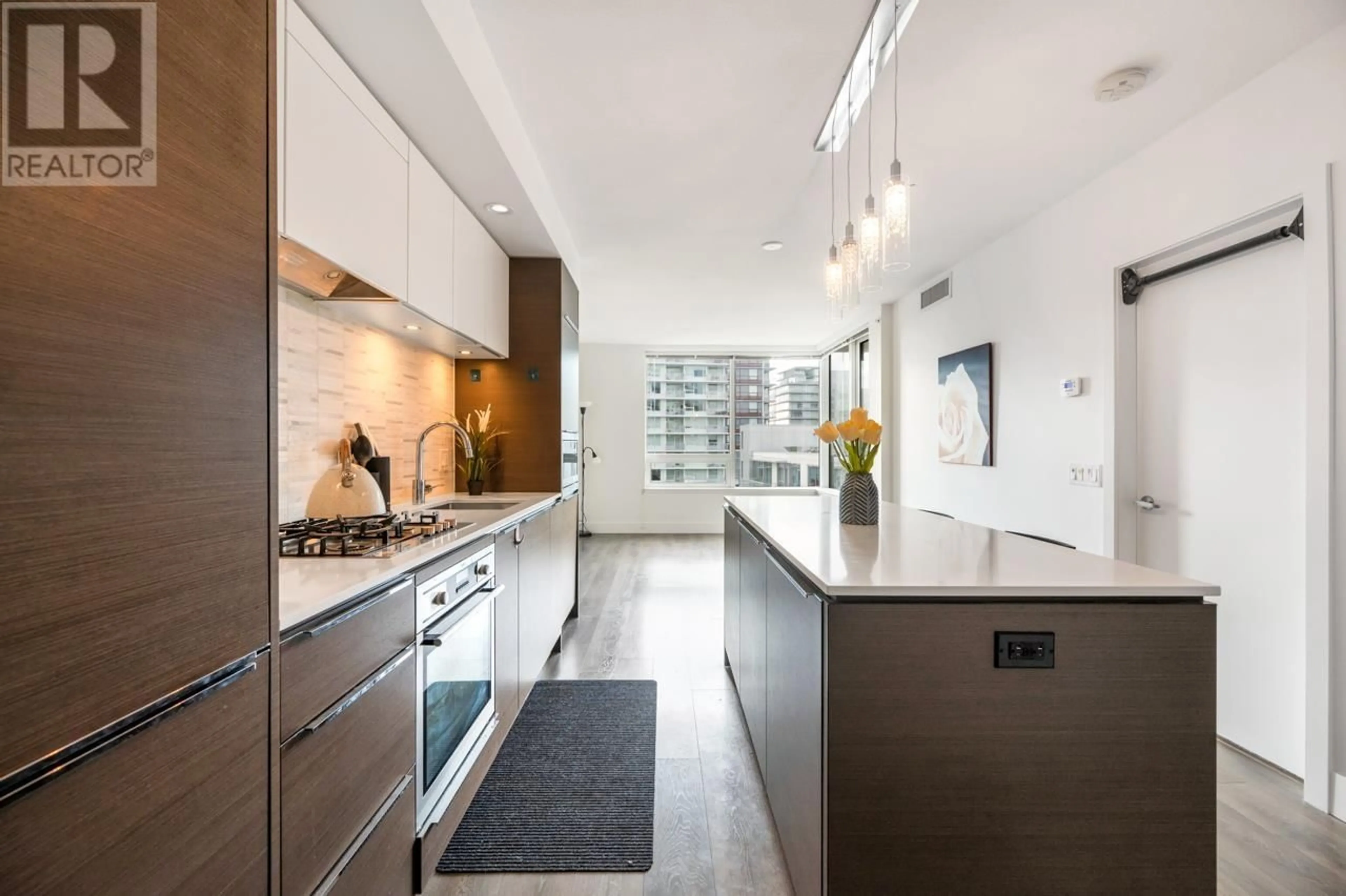 Contemporary kitchen, ceramic/tile floor for 701 - 5233 GILBERT ROAD, Richmond British Columbia V7C0B3