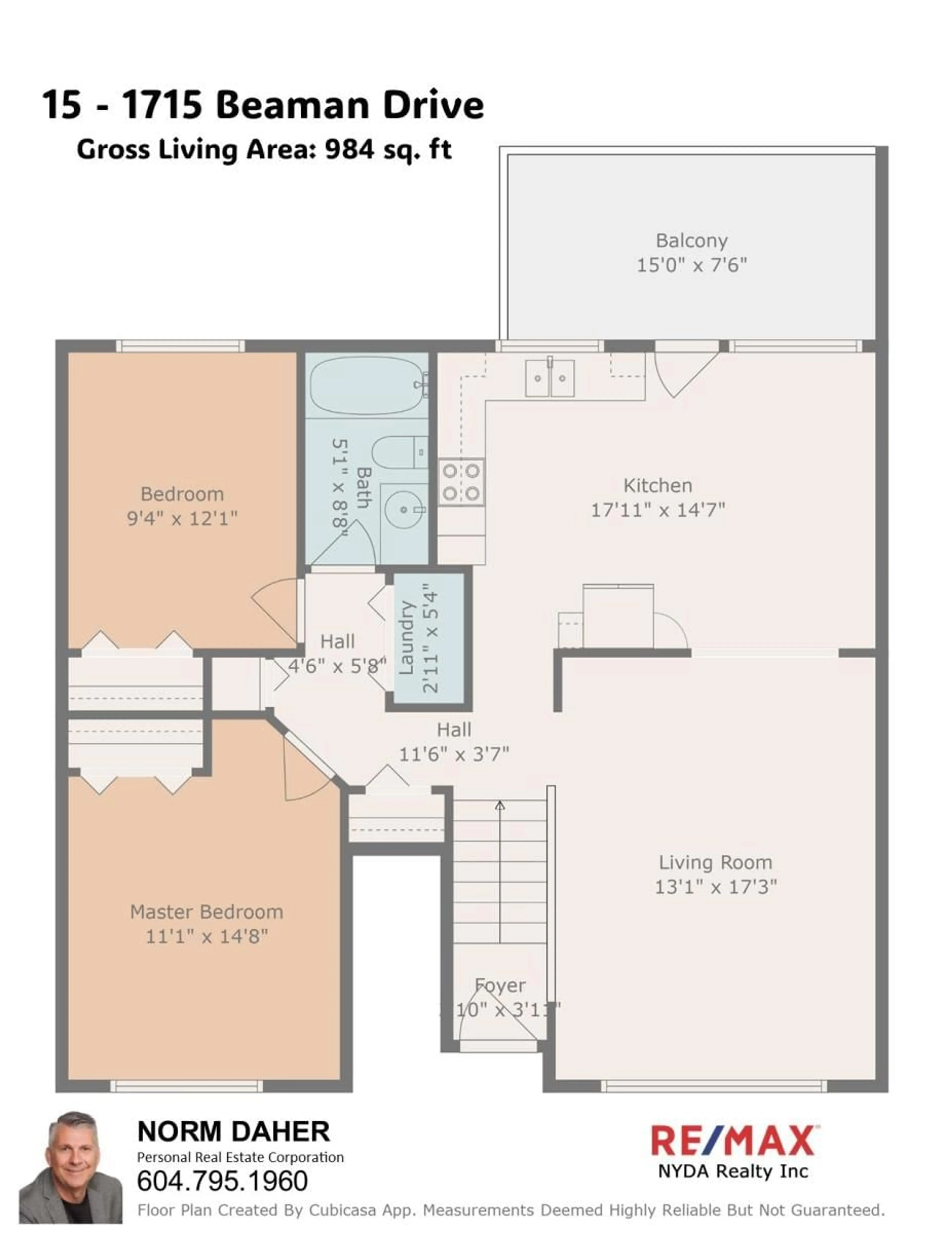 Floor plan for 15 - 1715 BEAMAN DRIVE, Agassiz British Columbia V0M1A3