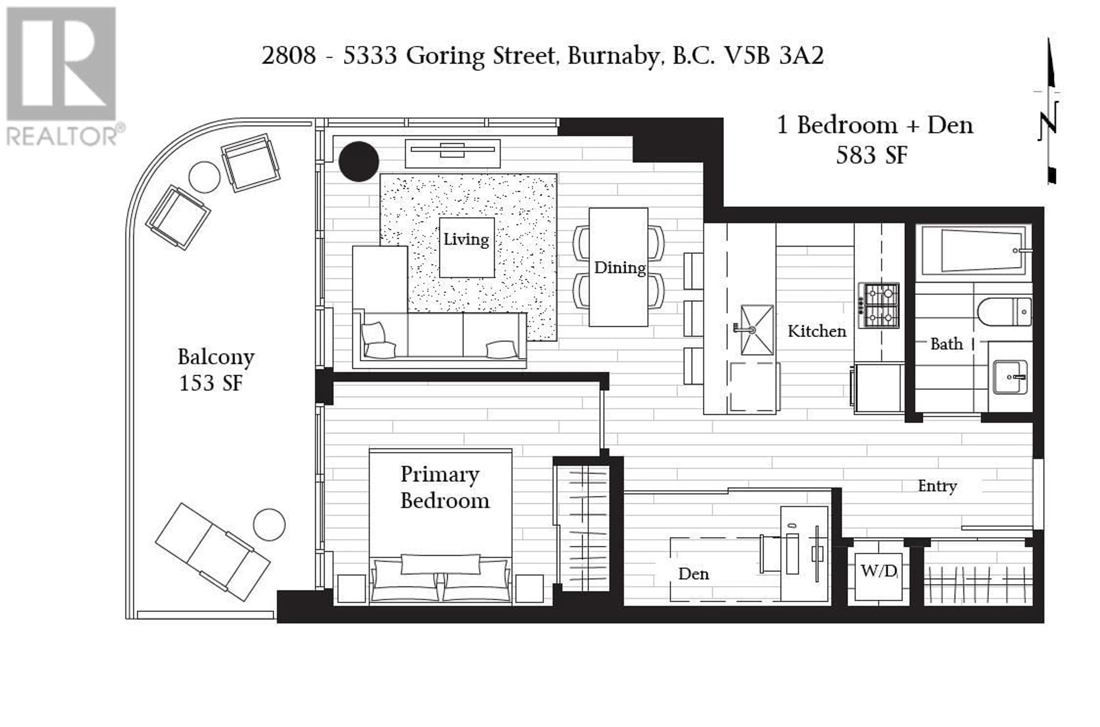 Floor plan for 2808 5333 GORING STREET, Burnaby British Columbia V5B3A2