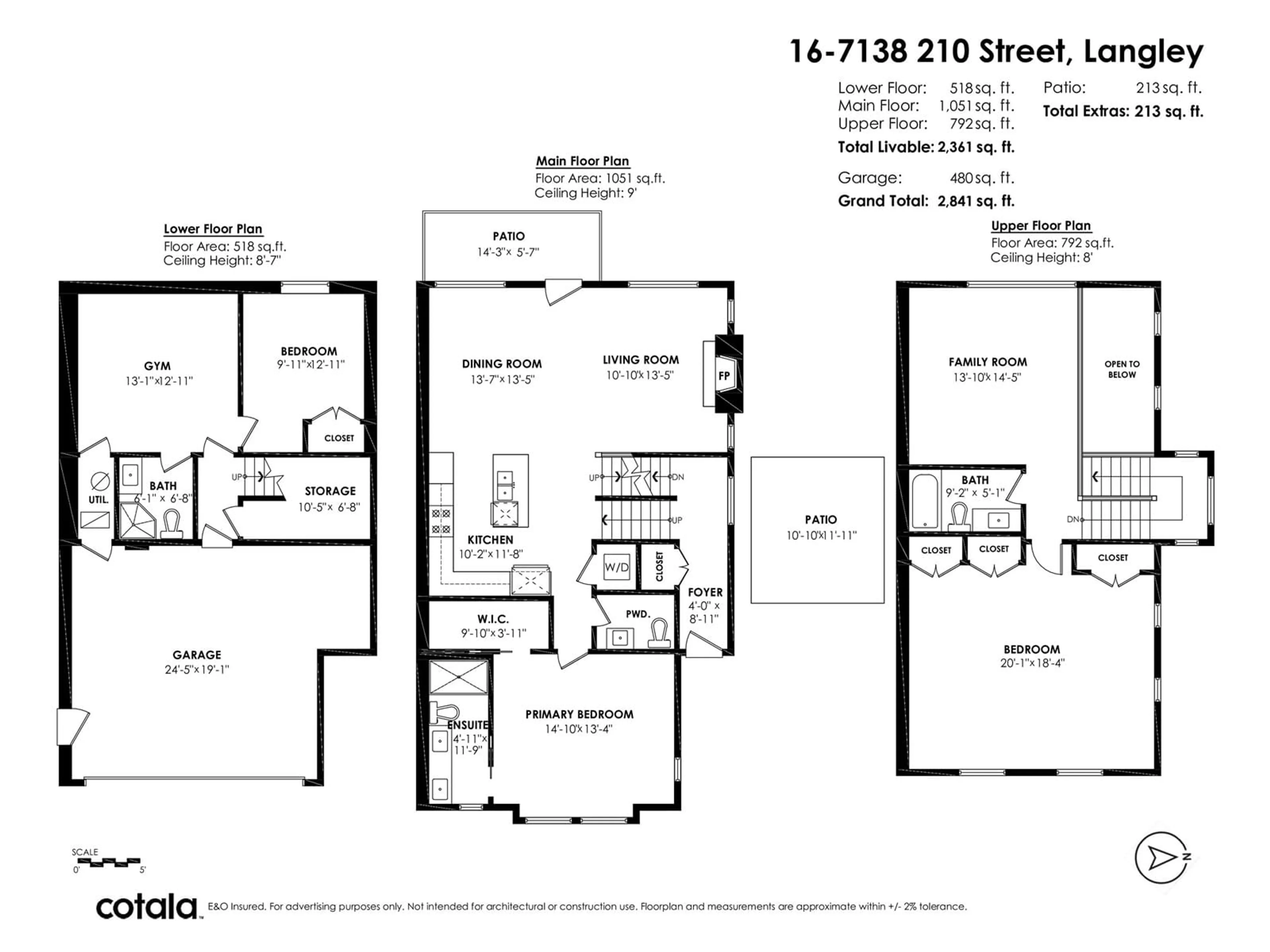 Floor plan for 16 7138 210 STREET, Langley British Columbia V2Y0V7