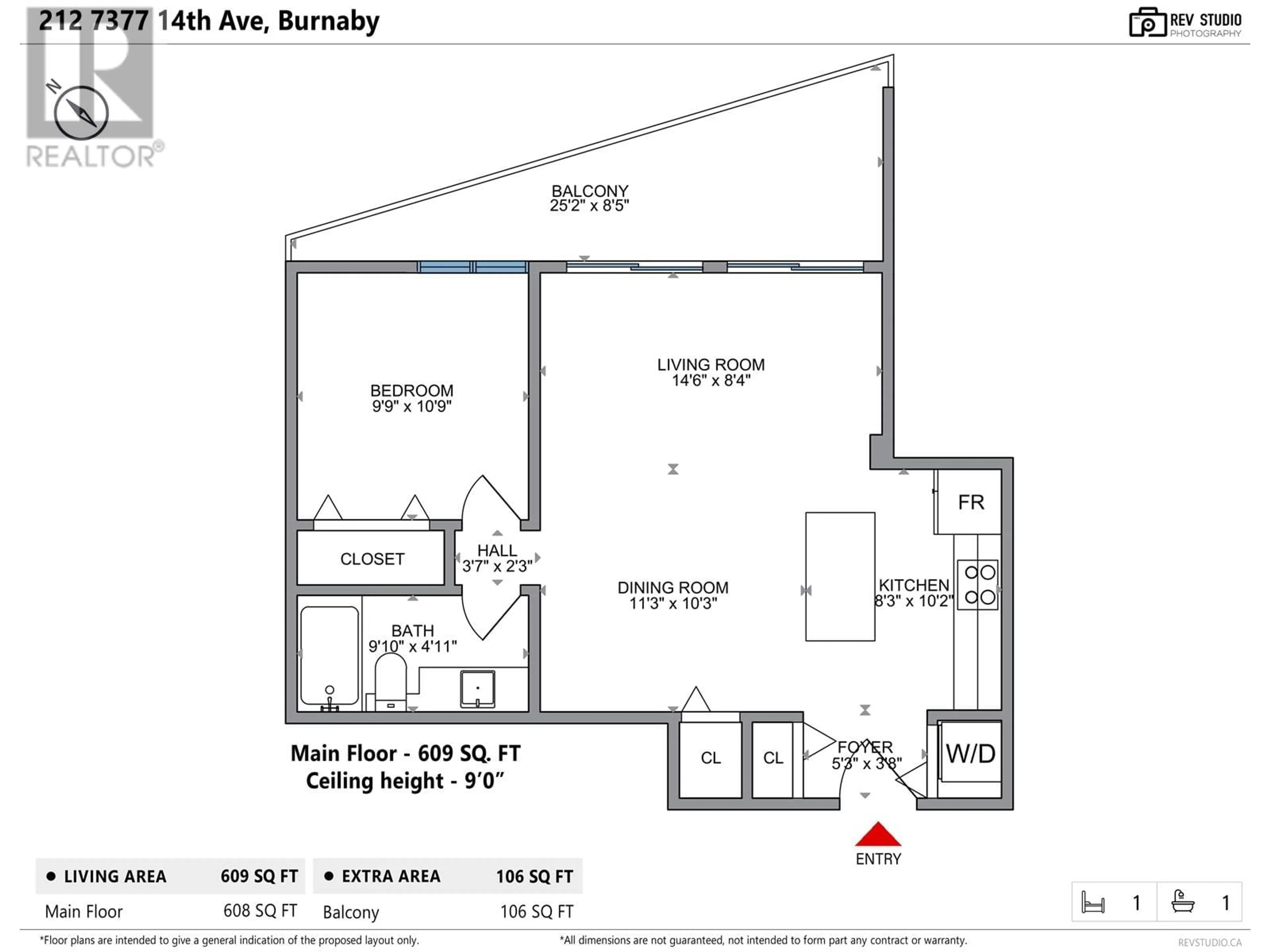 Floor plan for 212 7377 14TH AVENUE, Burnaby British Columbia V3N1Z7