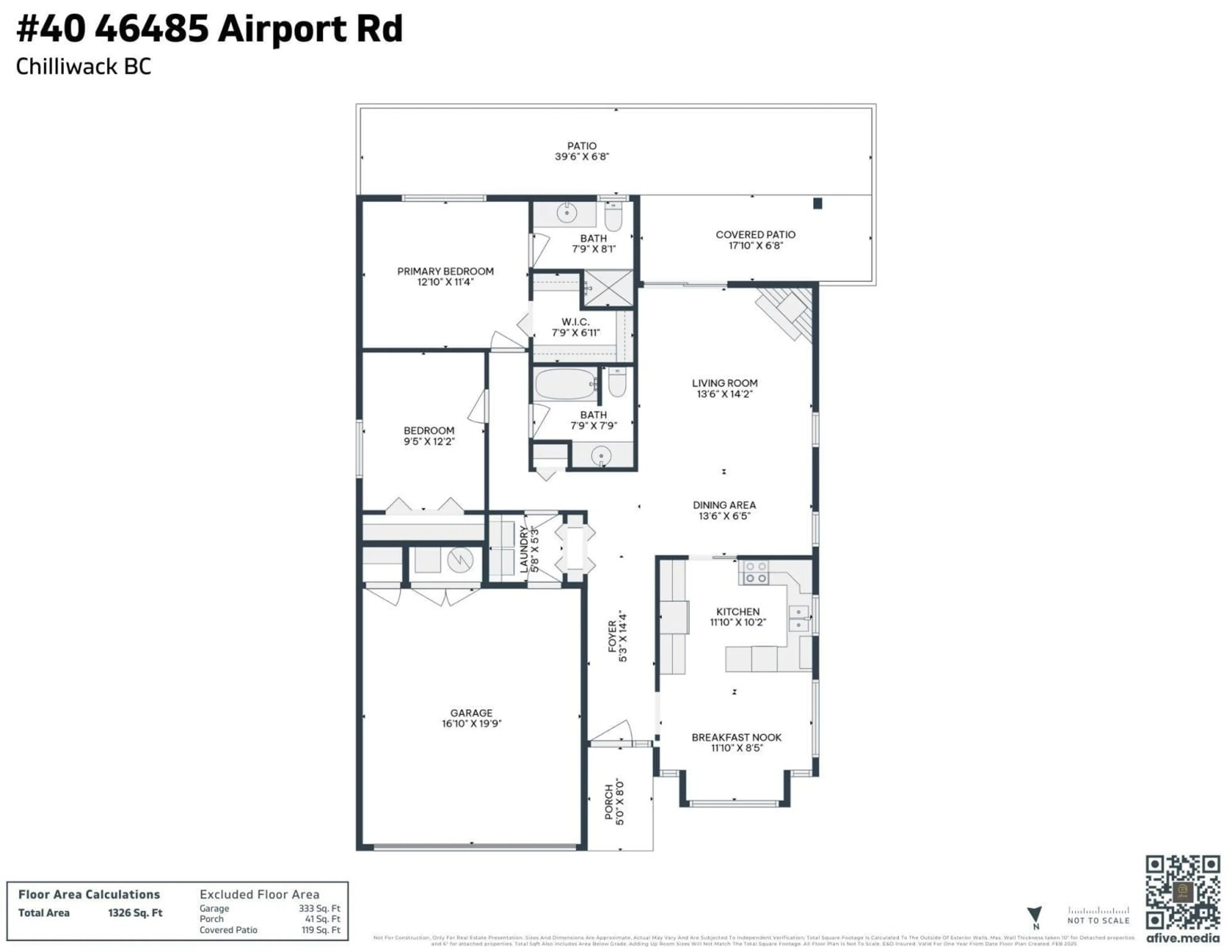 Floor plan for 40 46485 AIRPORT ROAD|Chilliwack Proper , Chilliwack British Columbia V2P7Y1