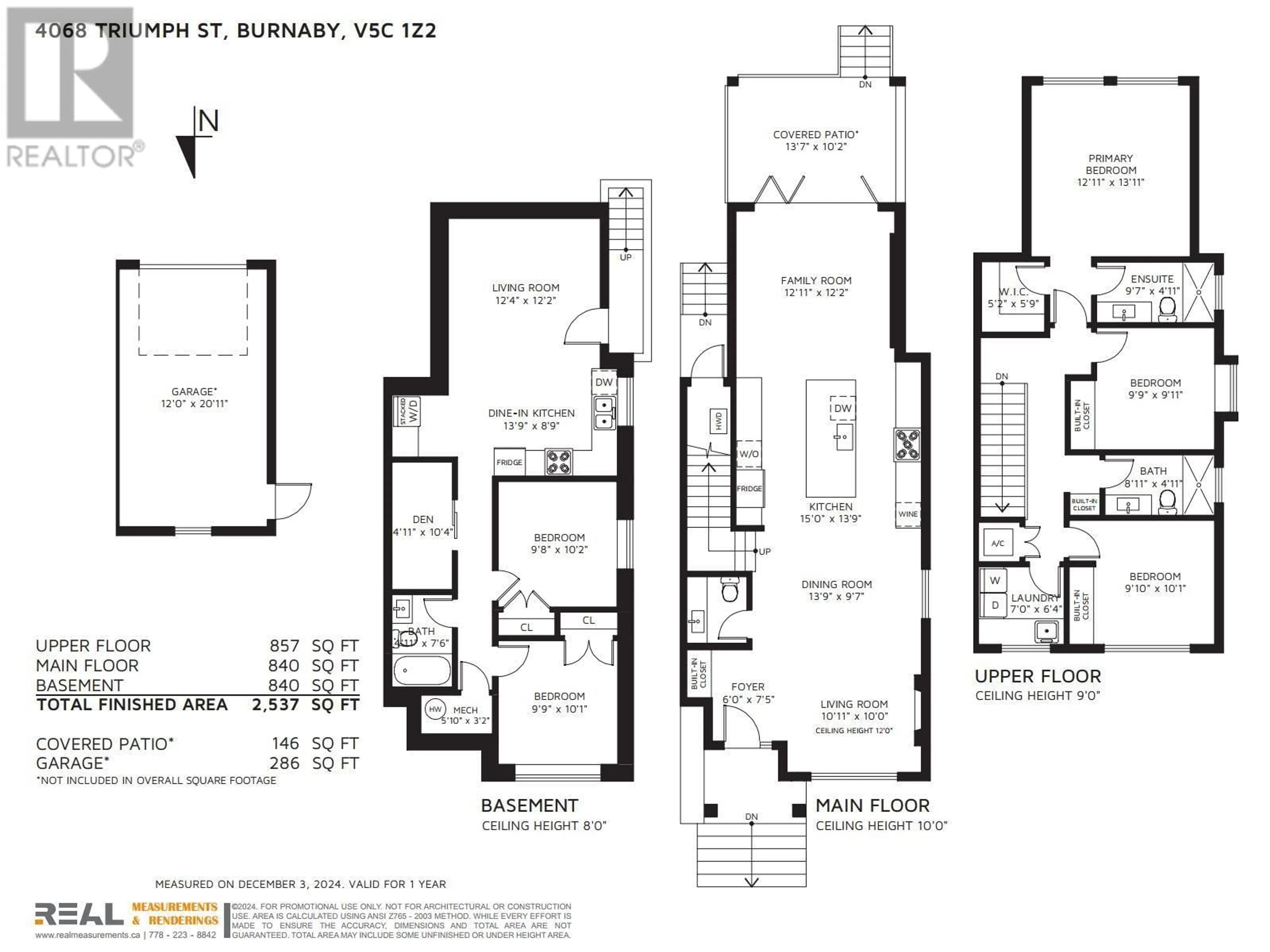 Floor plan for 4068 TRIUMPH STREET, Burnaby British Columbia V5C1Z2