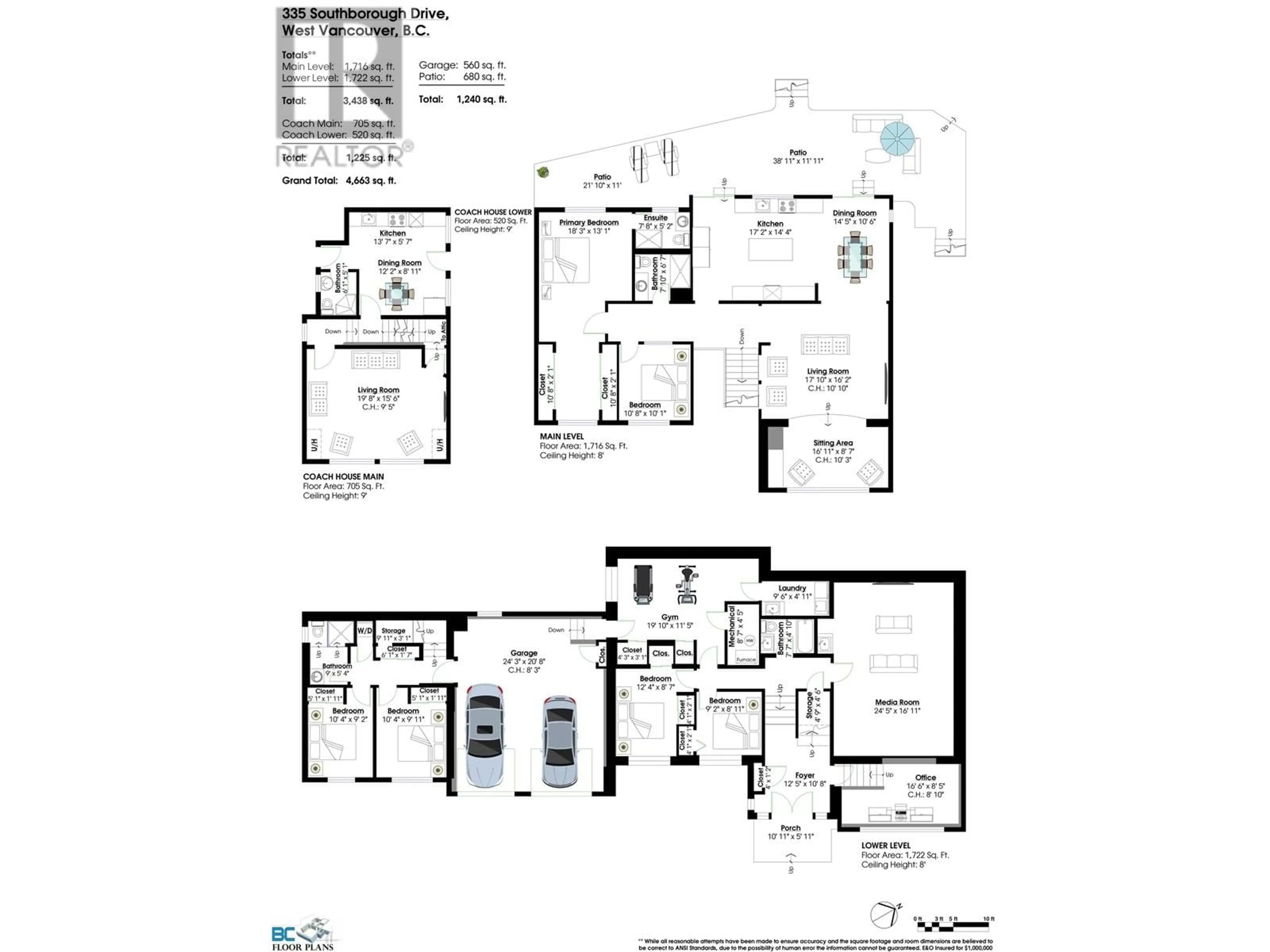 Floor plan for 335 SOUTHBOROUGH DRIVE, West Vancouver British Columbia V7S1L9