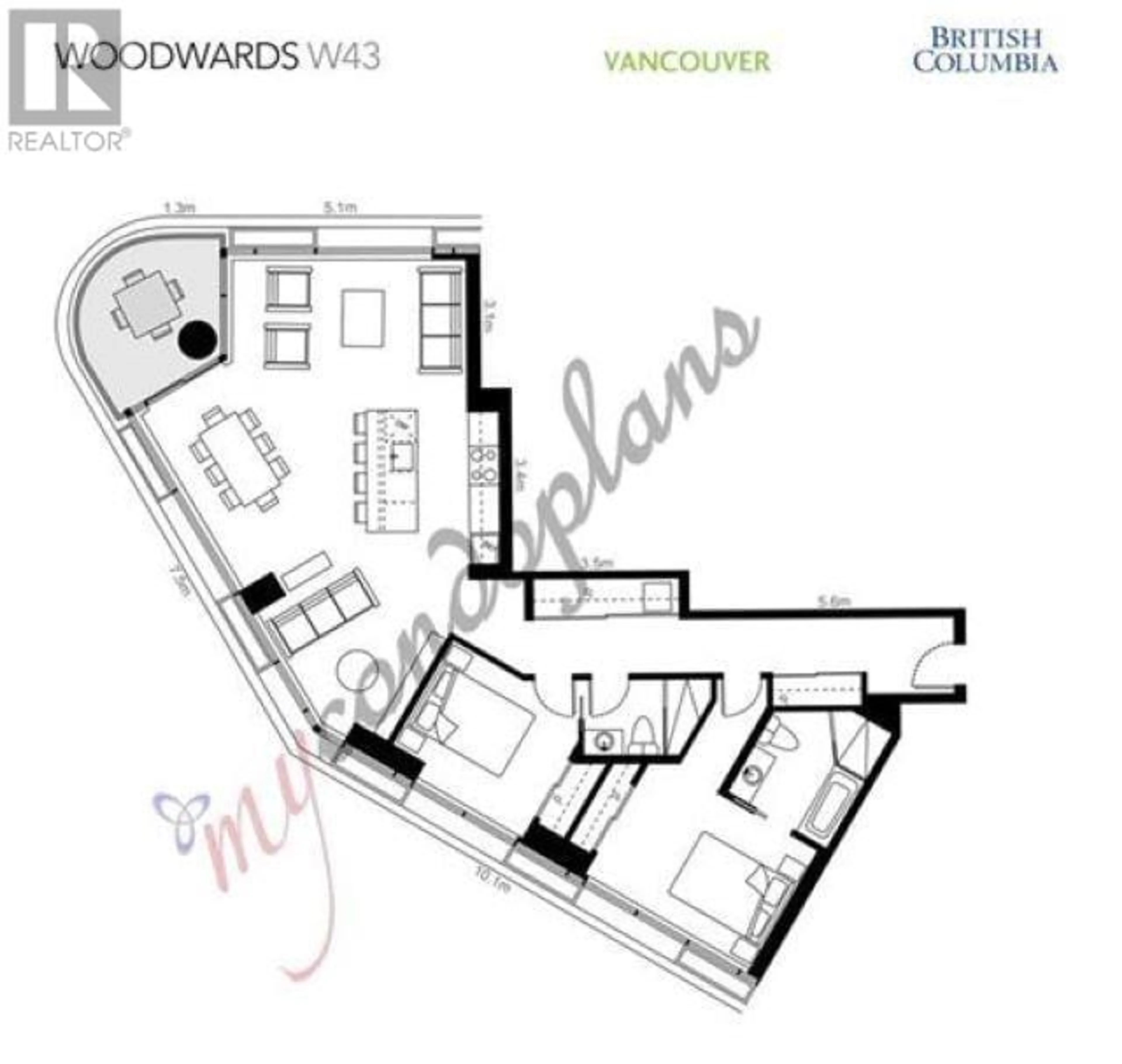 Floor plan for 2110 128 W CORDOVA STREET, Vancouver British Columbia V6B0E6