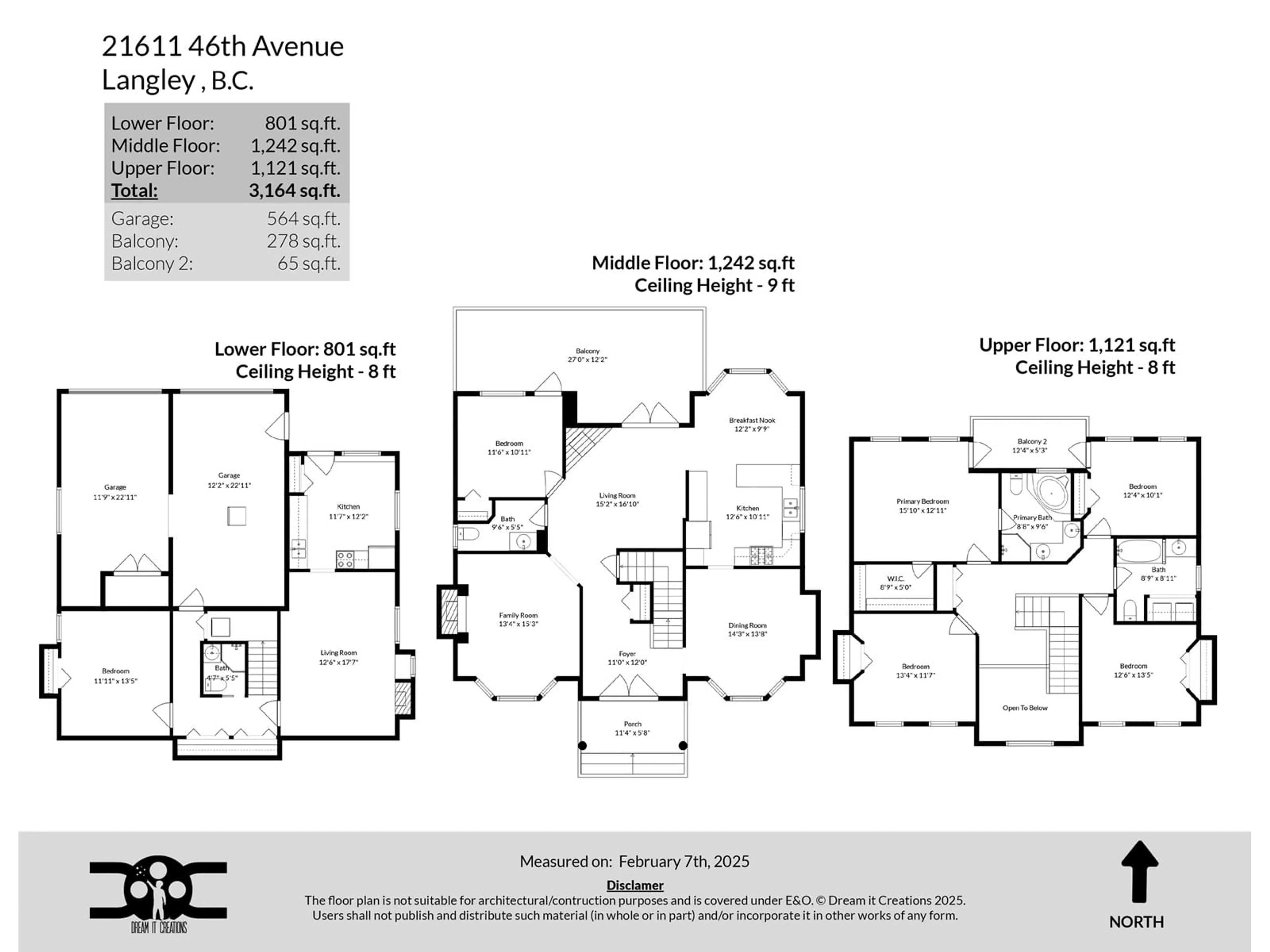 Floor plan for 21611 46 AVENUE, Langley British Columbia V3A8M9