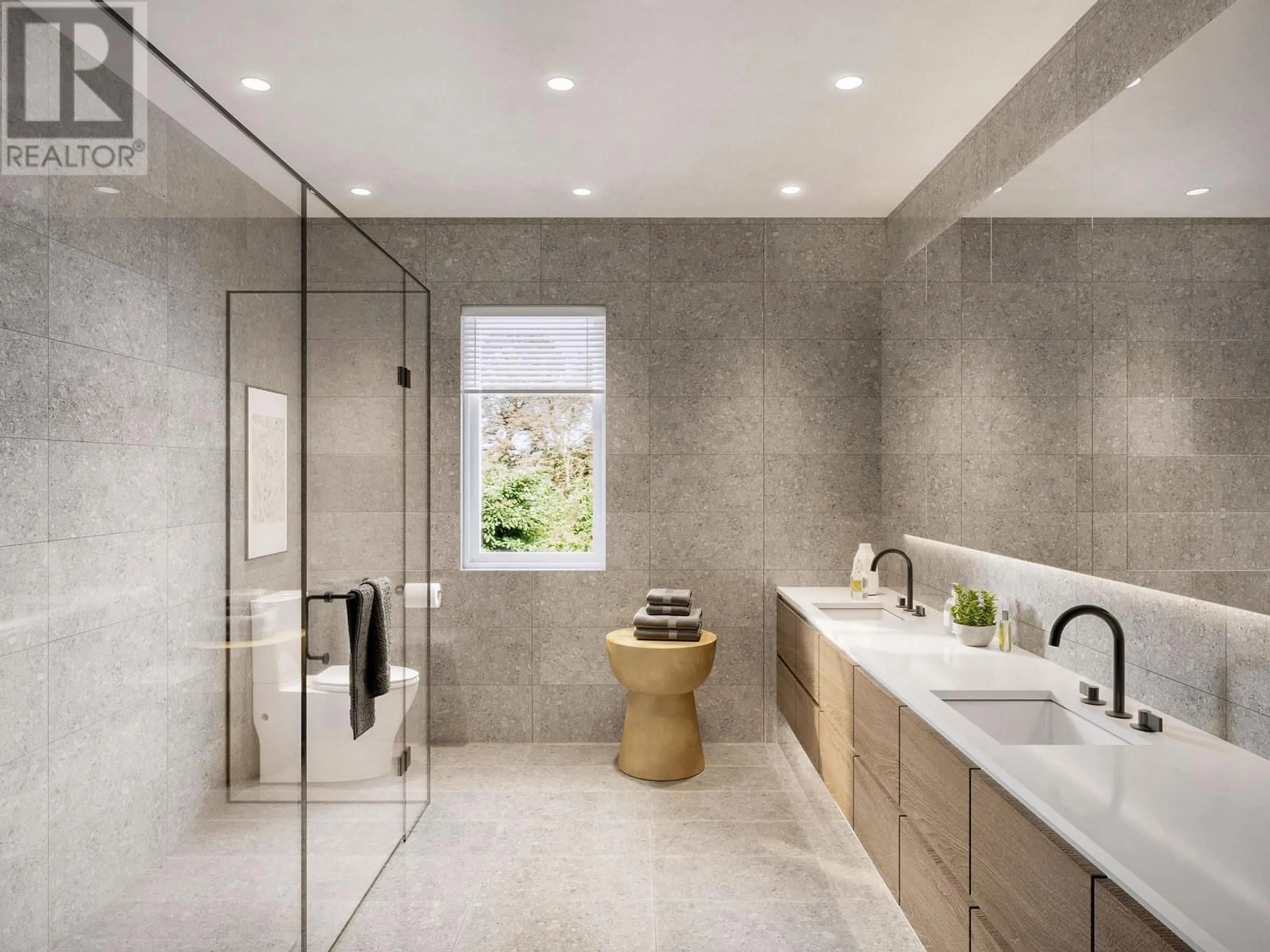 Contemporary bathroom, ceramic/tile floor for 6380 OAK STREET, Vancouver British Columbia V6M2W4