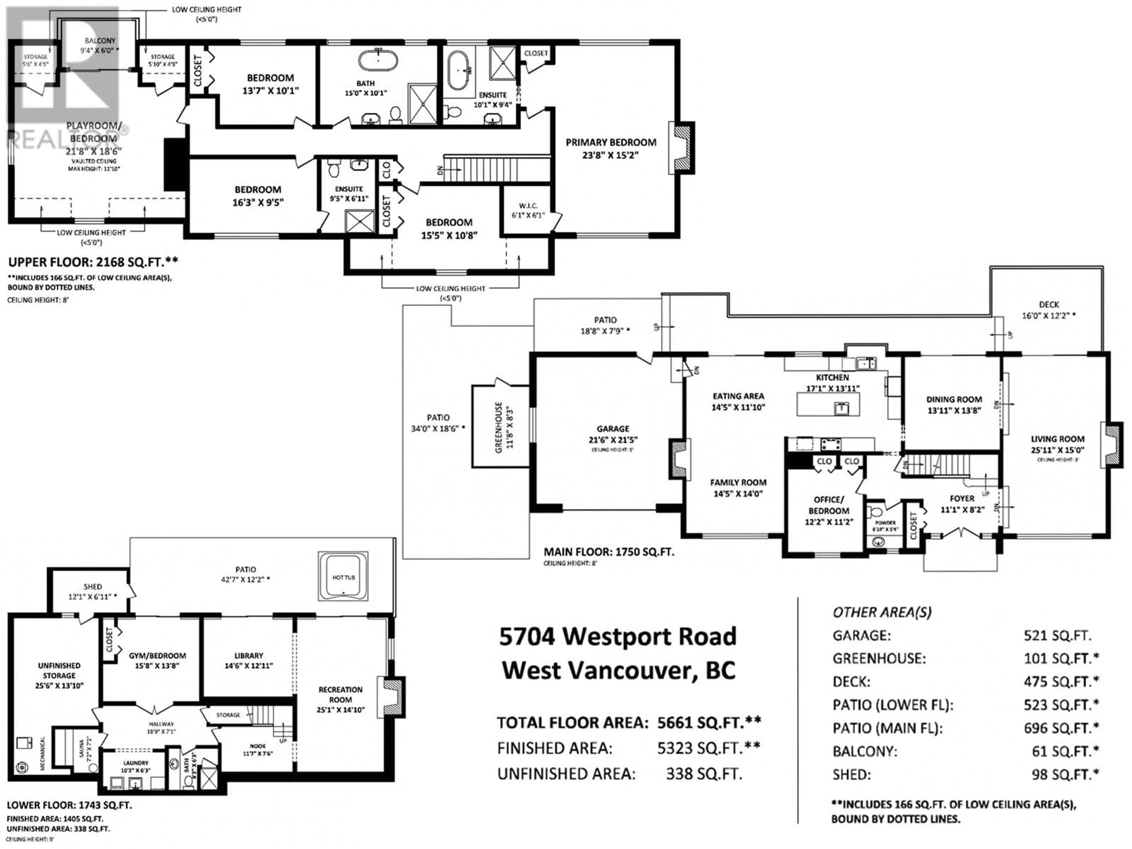 Floor plan for 5704 WESTPORT ROAD, West Vancouver British Columbia V7W1V4