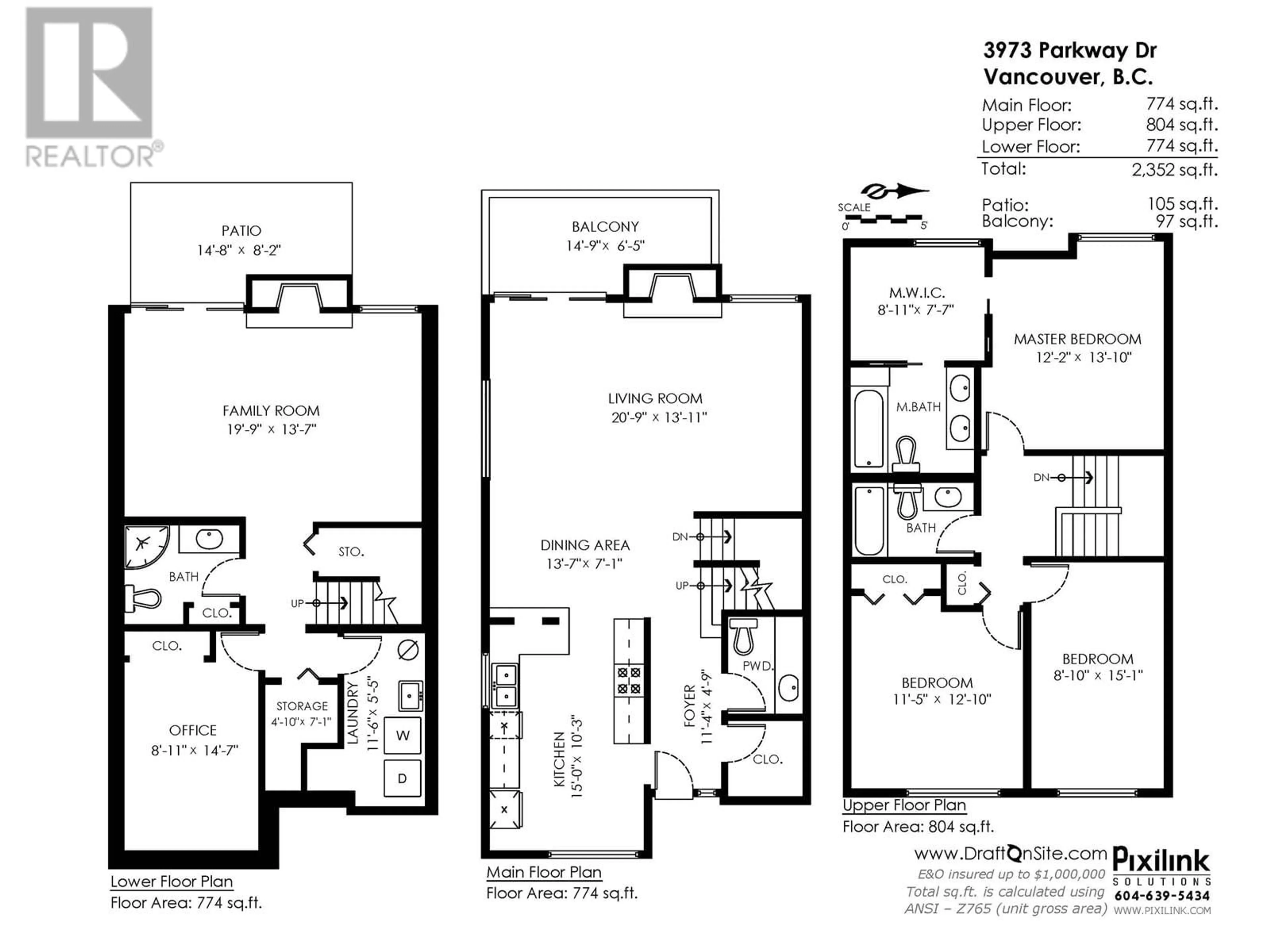 Floor plan for 3973 PARKWAY DRIVE, Vancouver British Columbia V6L3C9