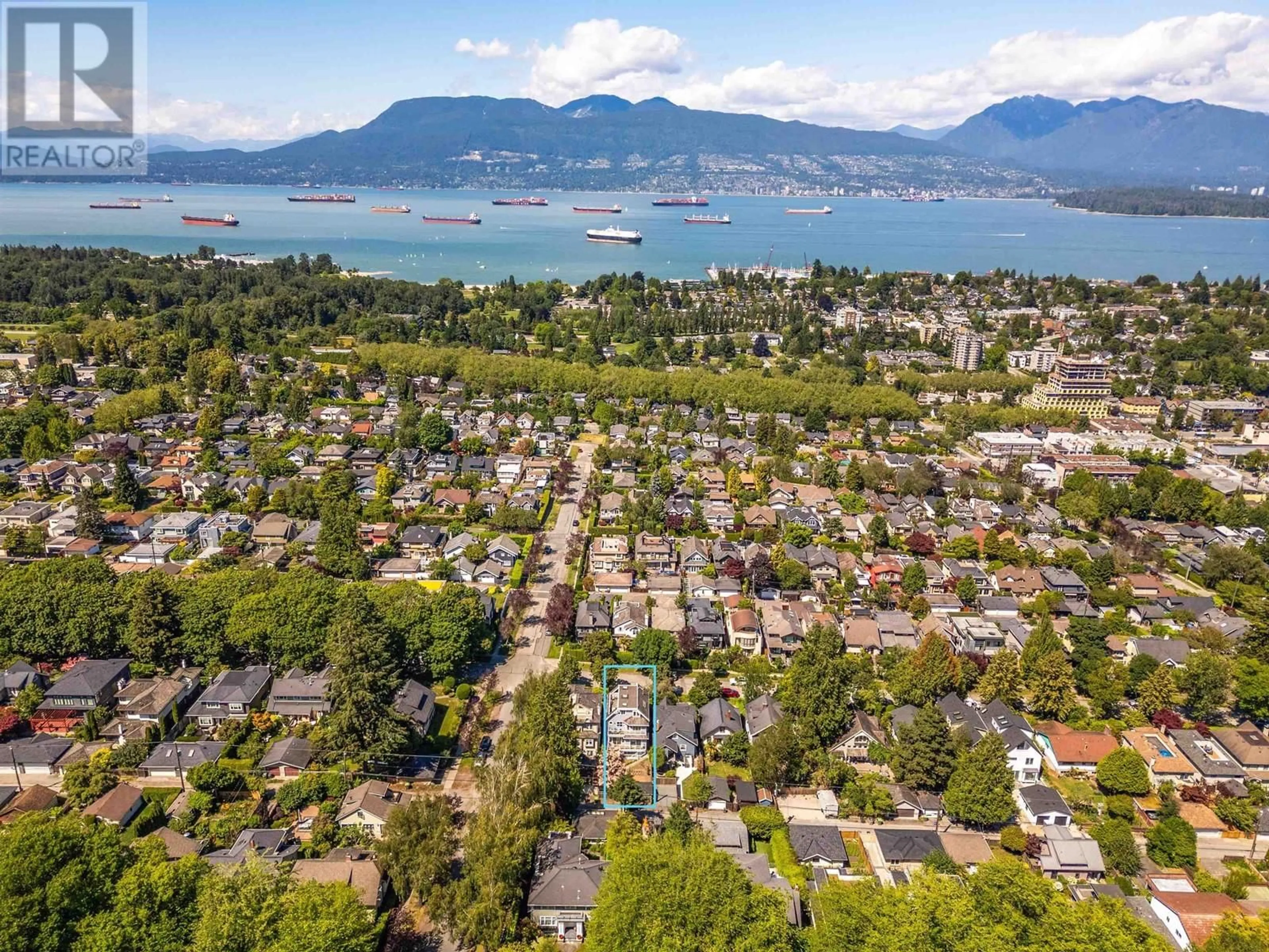 A pic from outside/outdoor area/front of a property/back of a property/a pic from drone, mountain view for 3888 W 13TH AVENUE, Vancouver British Columbia V6R2S8