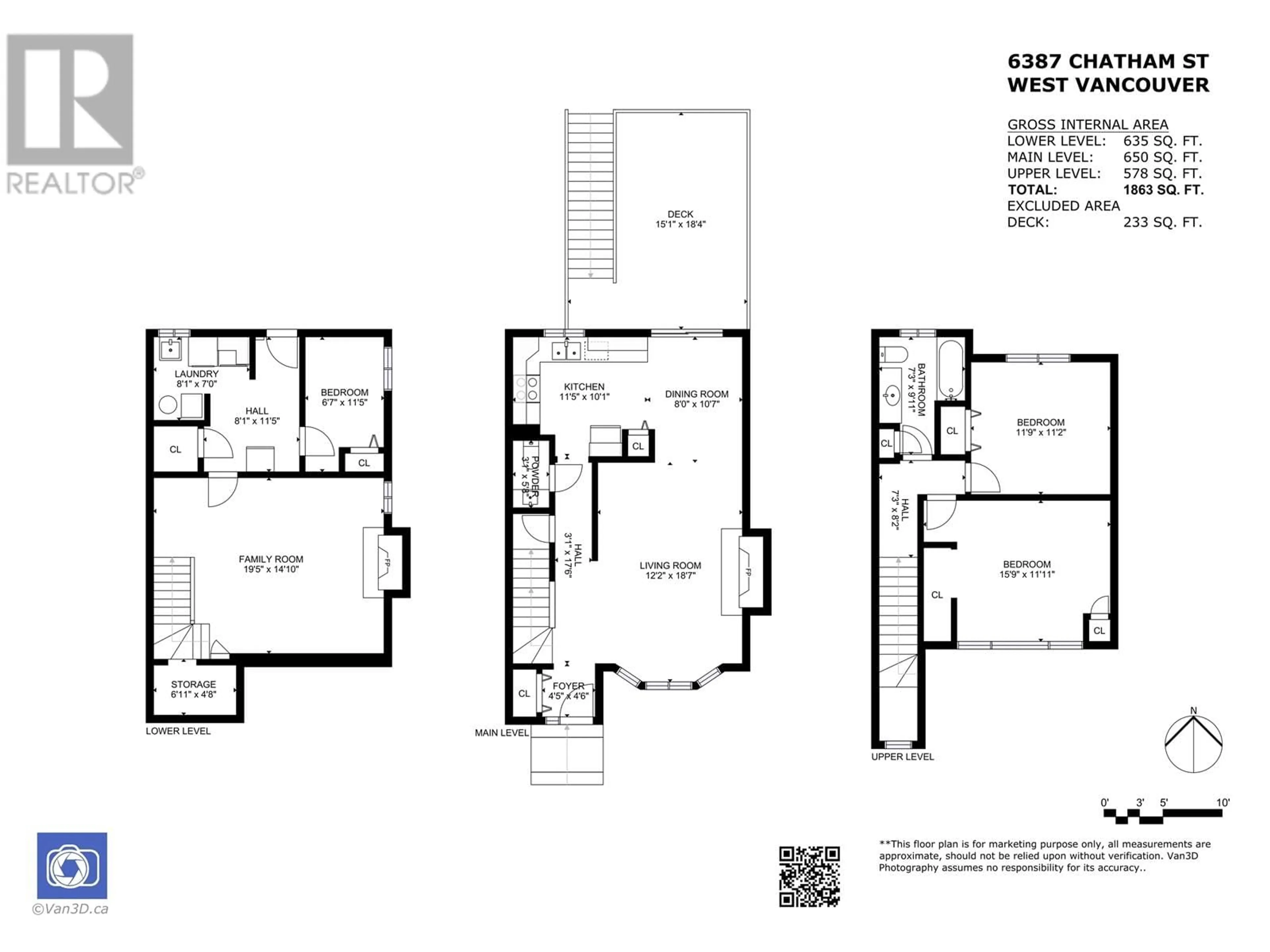 Floor plan for 6387 CHATHAM STREET, West Vancouver British Columbia V7W2E1