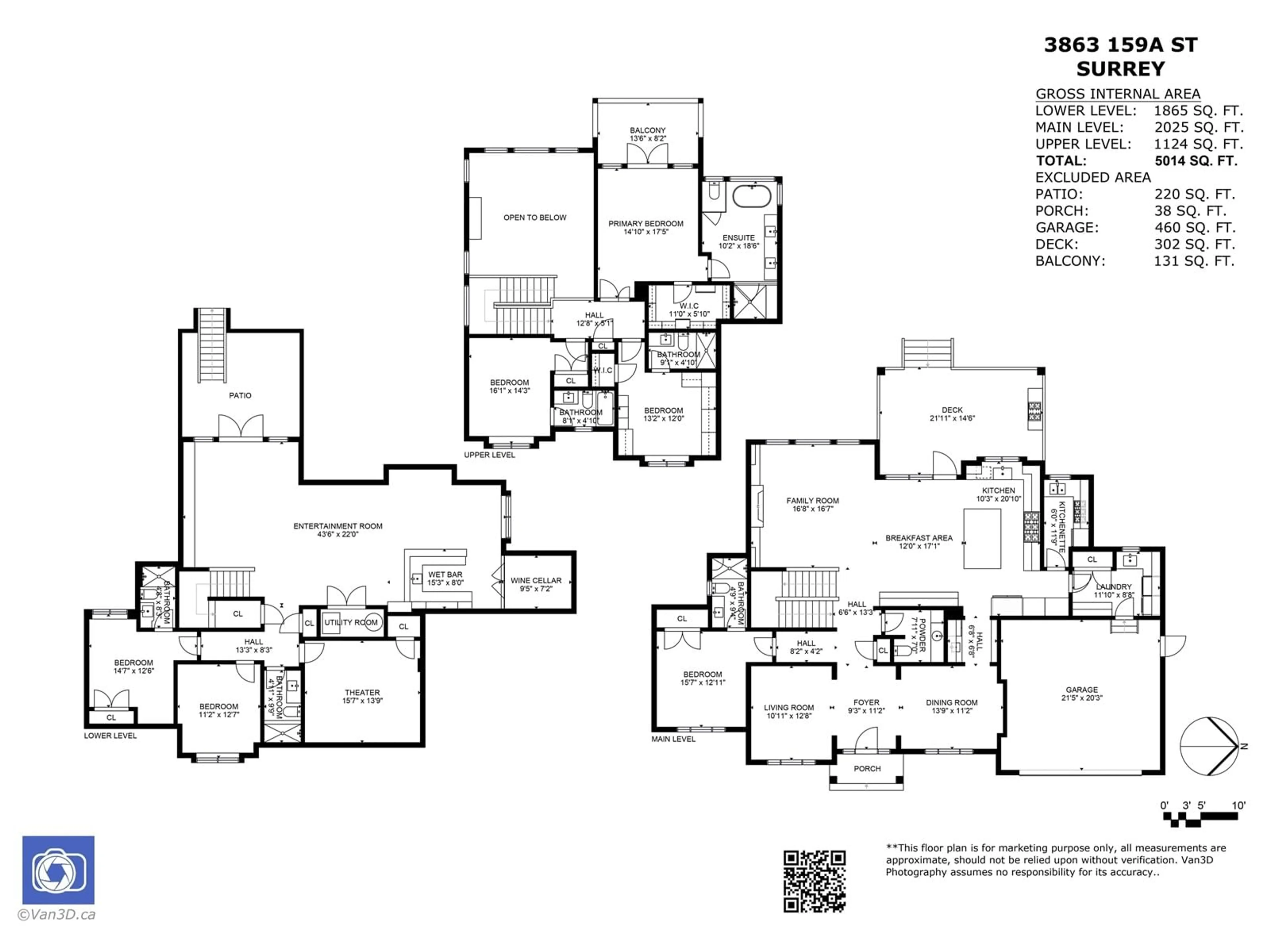 Floor plan for 3863 159A STREET, Surrey British Columbia V3Z0Y3