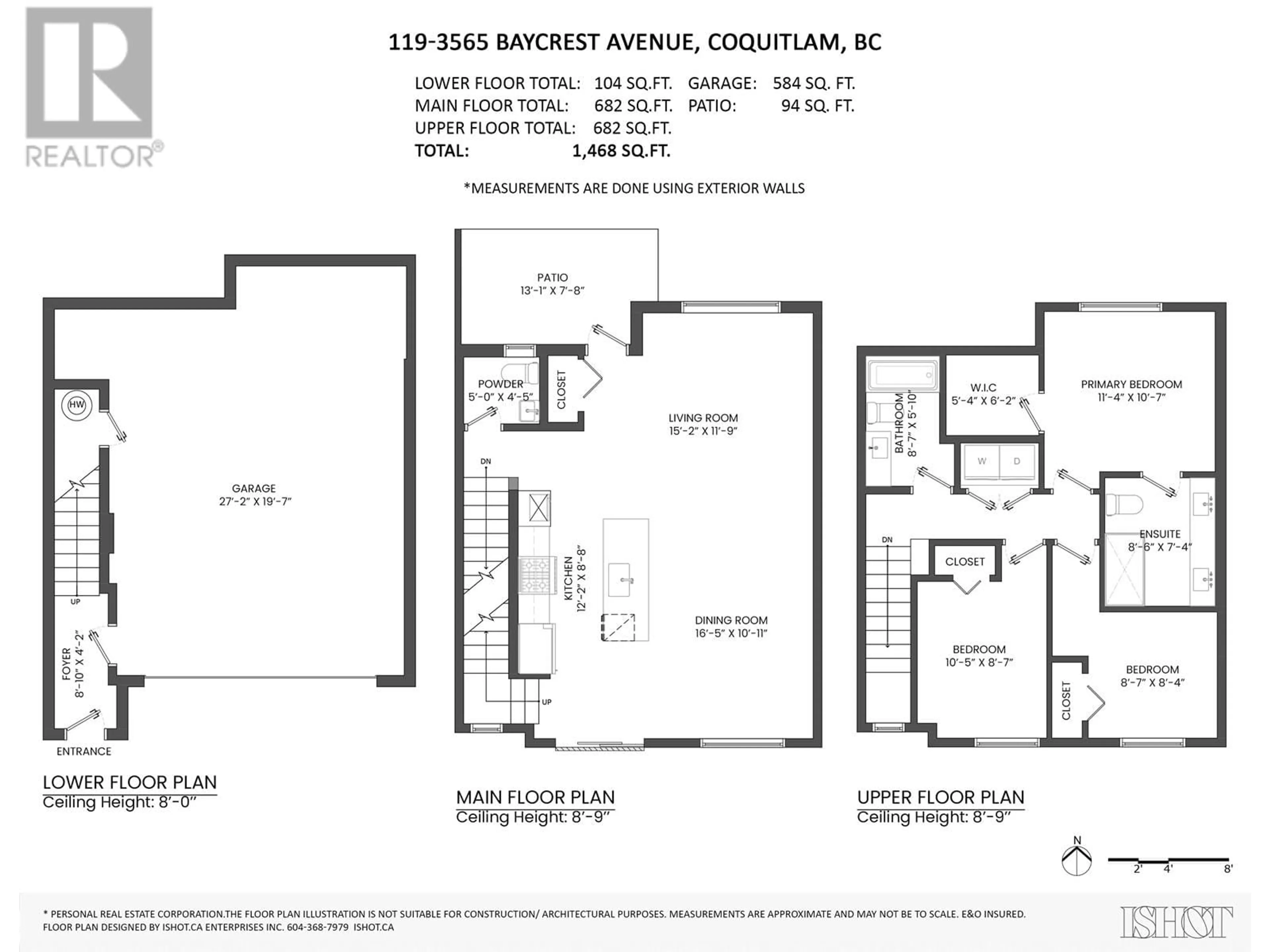 Floor plan for 119 3565 BAYCREST AVENUE, Coquitlam British Columbia V3B2W7