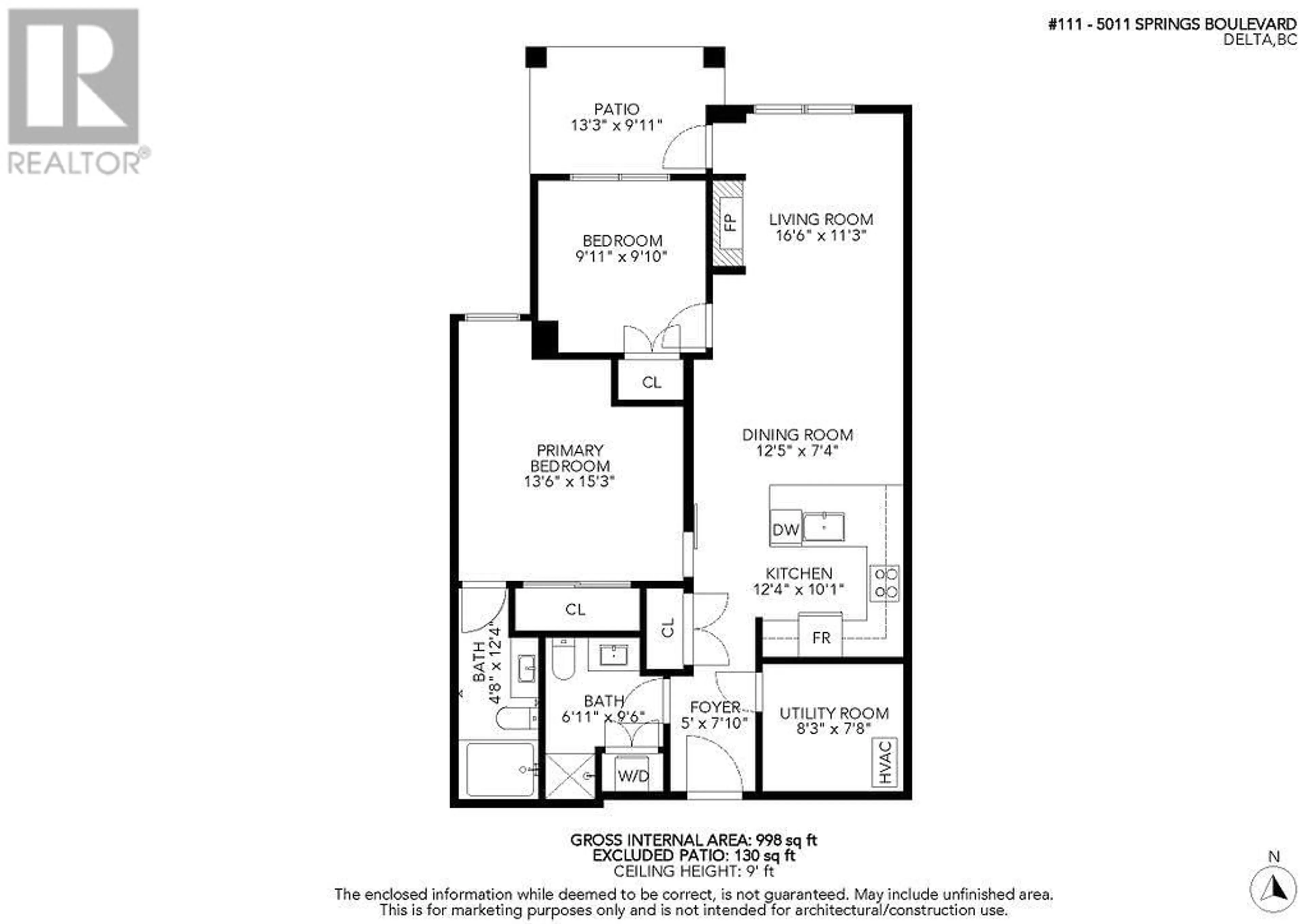 Floor plan for 111 - 5011 SPRINGS BOULEVARD, Tsawwassen British Columbia V4M0B6
