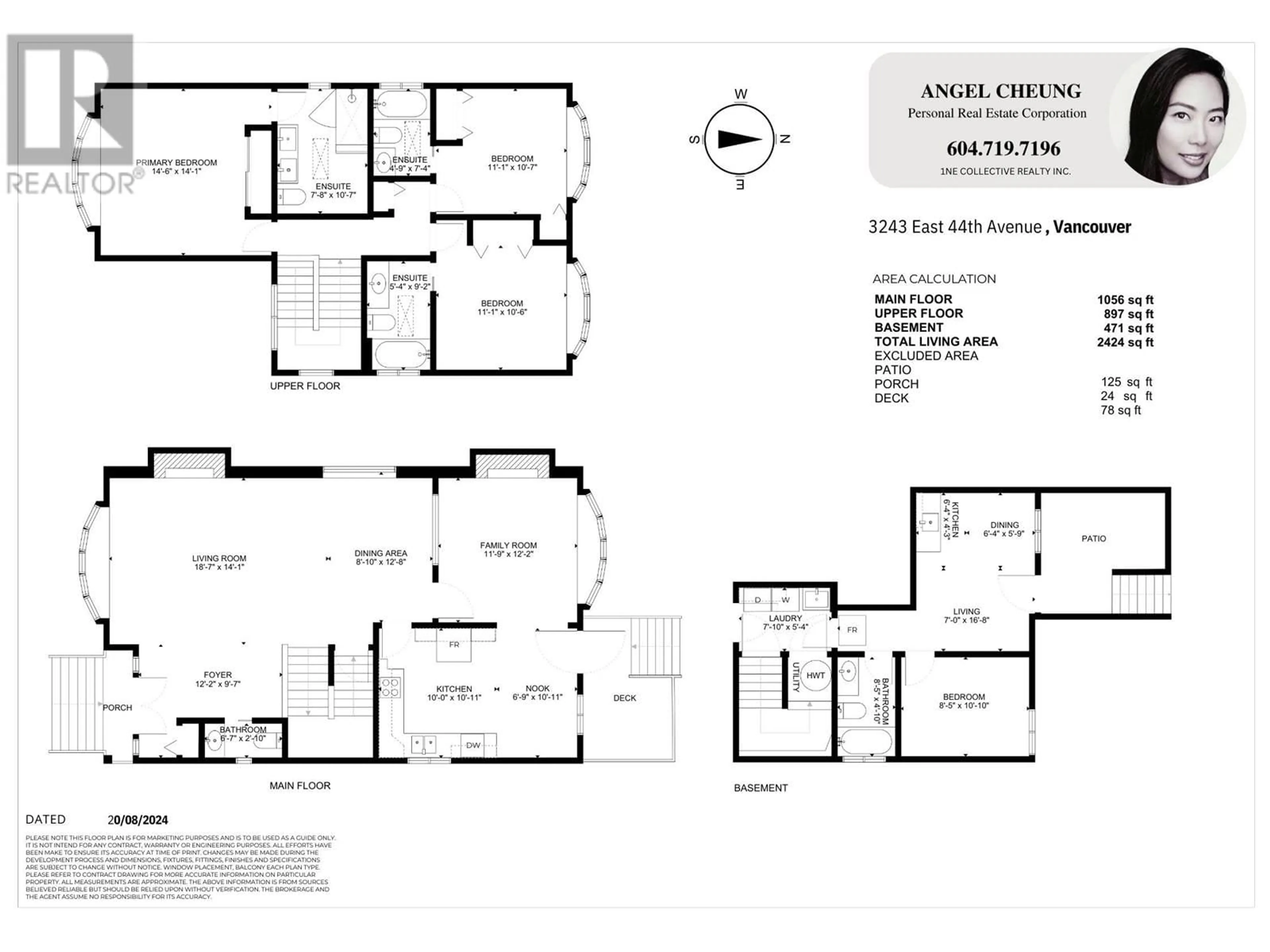 Floor plan for 3243 E 44TH AVENUE, Vancouver British Columbia V5R3B2