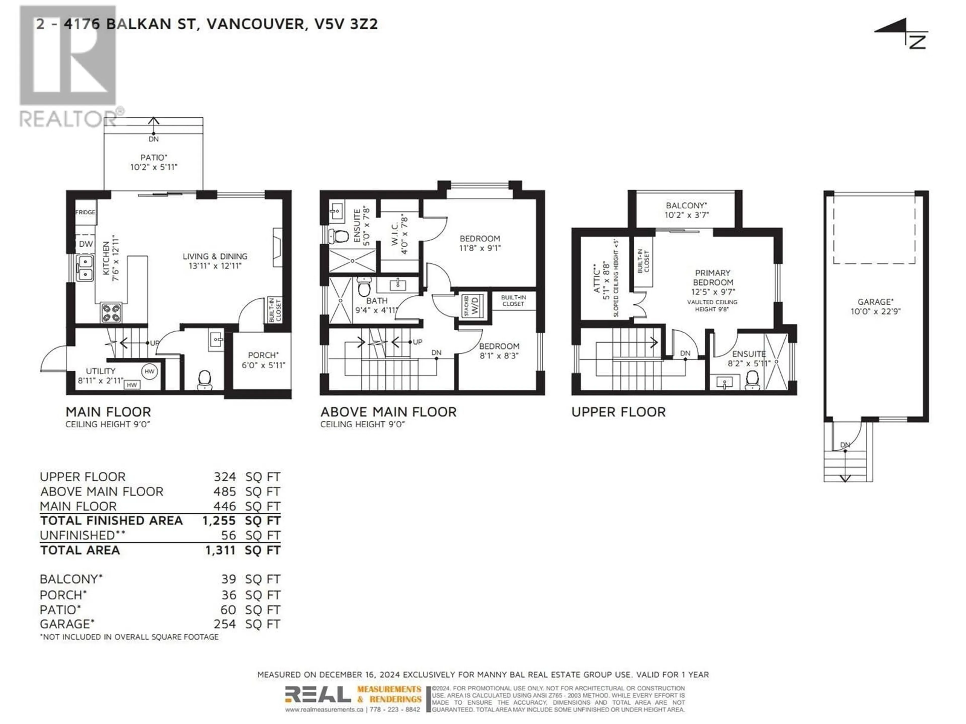 Floor plan for 2 4176 BALKAN STREET, Vancouver British Columbia V5V3Z2