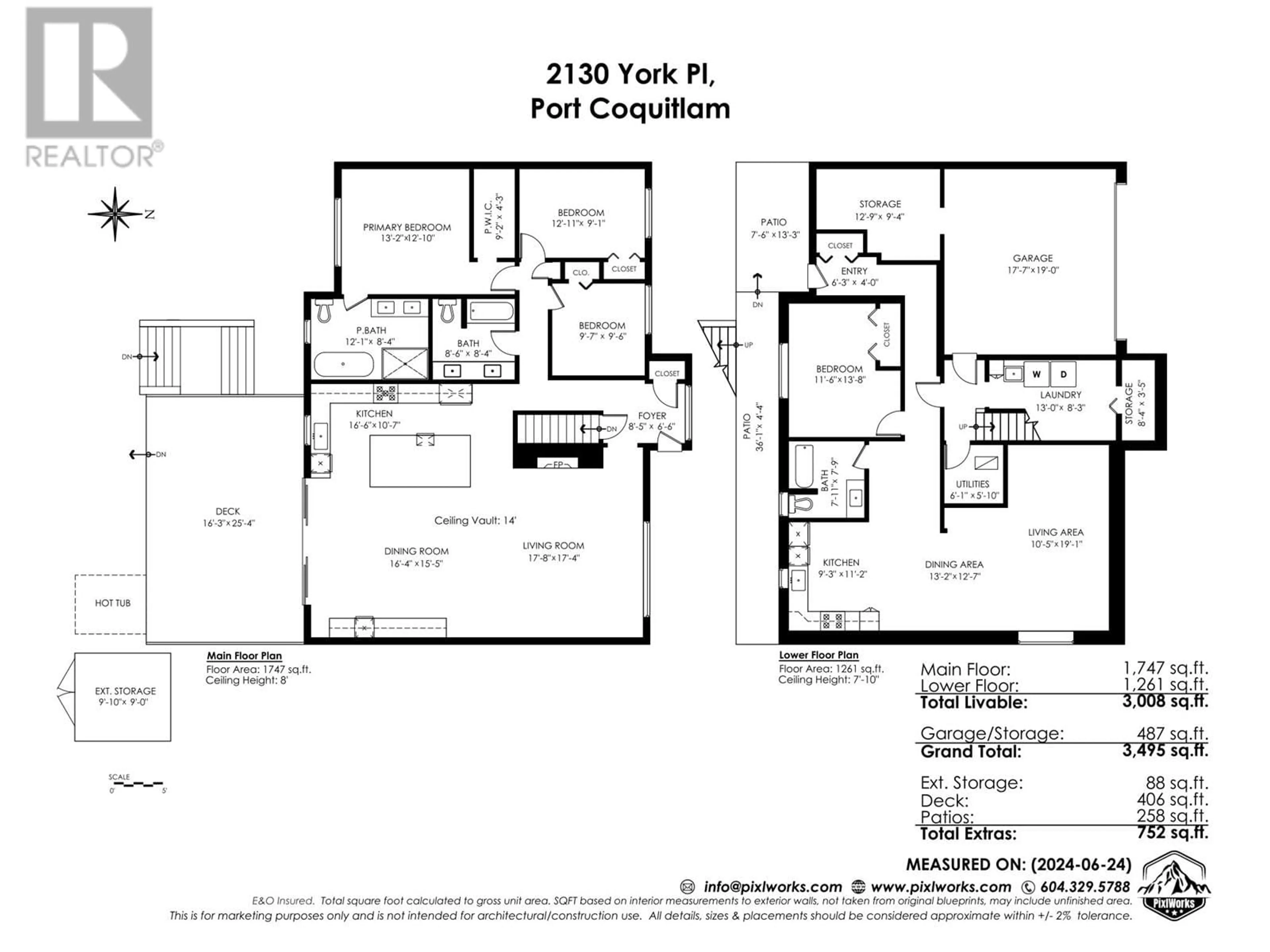 Floor plan for 2130 YORK PLACE, Port Coquitlam British Columbia V3C1H5